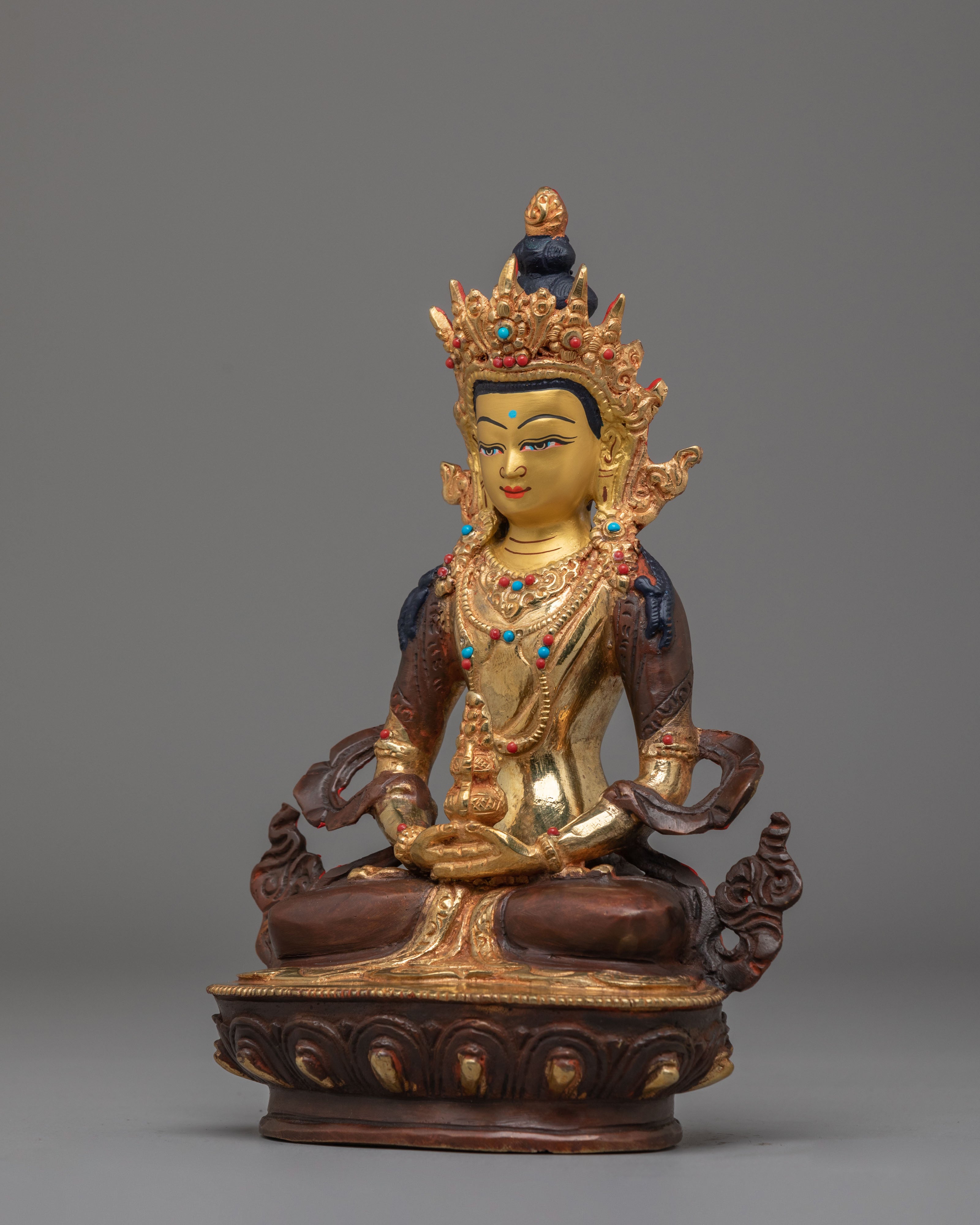 Handmade Long Life Buddha Amitayus Statue | Himalayan Buddhist Sacred Art