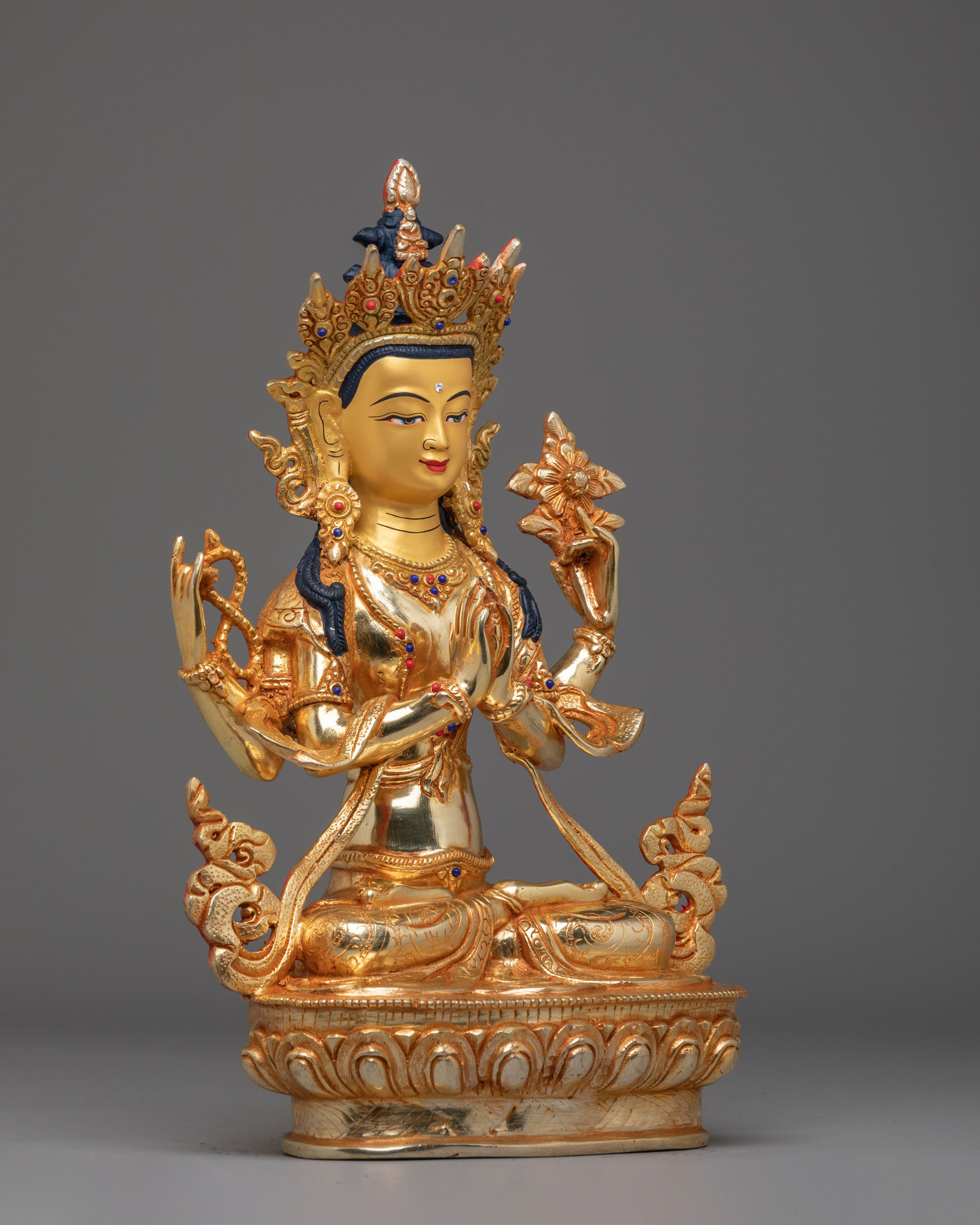 Buddhist Loving Compassion Chenrezig Statue | Bodhisattva of Mercy