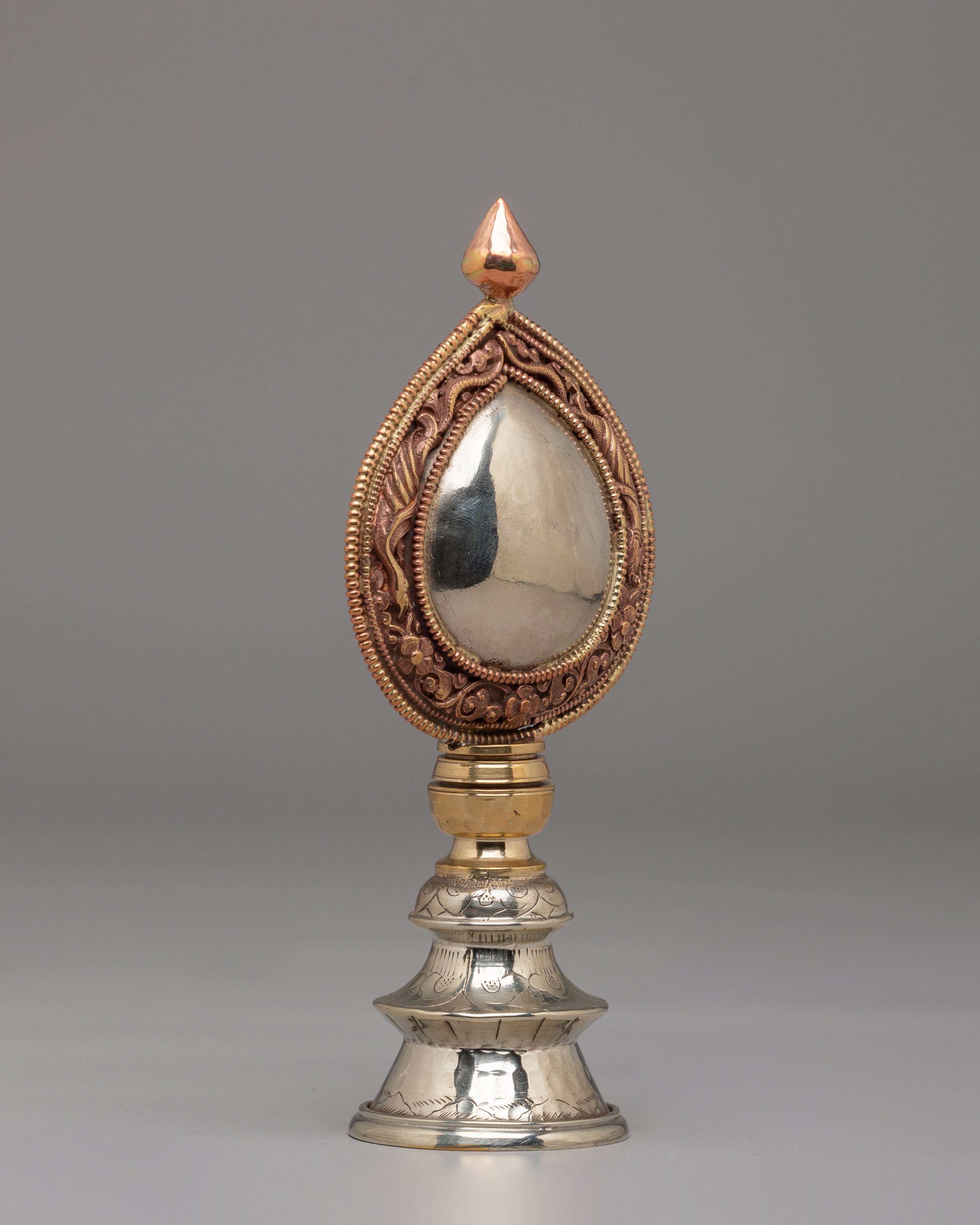 Buddhist Altar Ritual Mirror | Handcrafted Spiritual Decor for Meditation