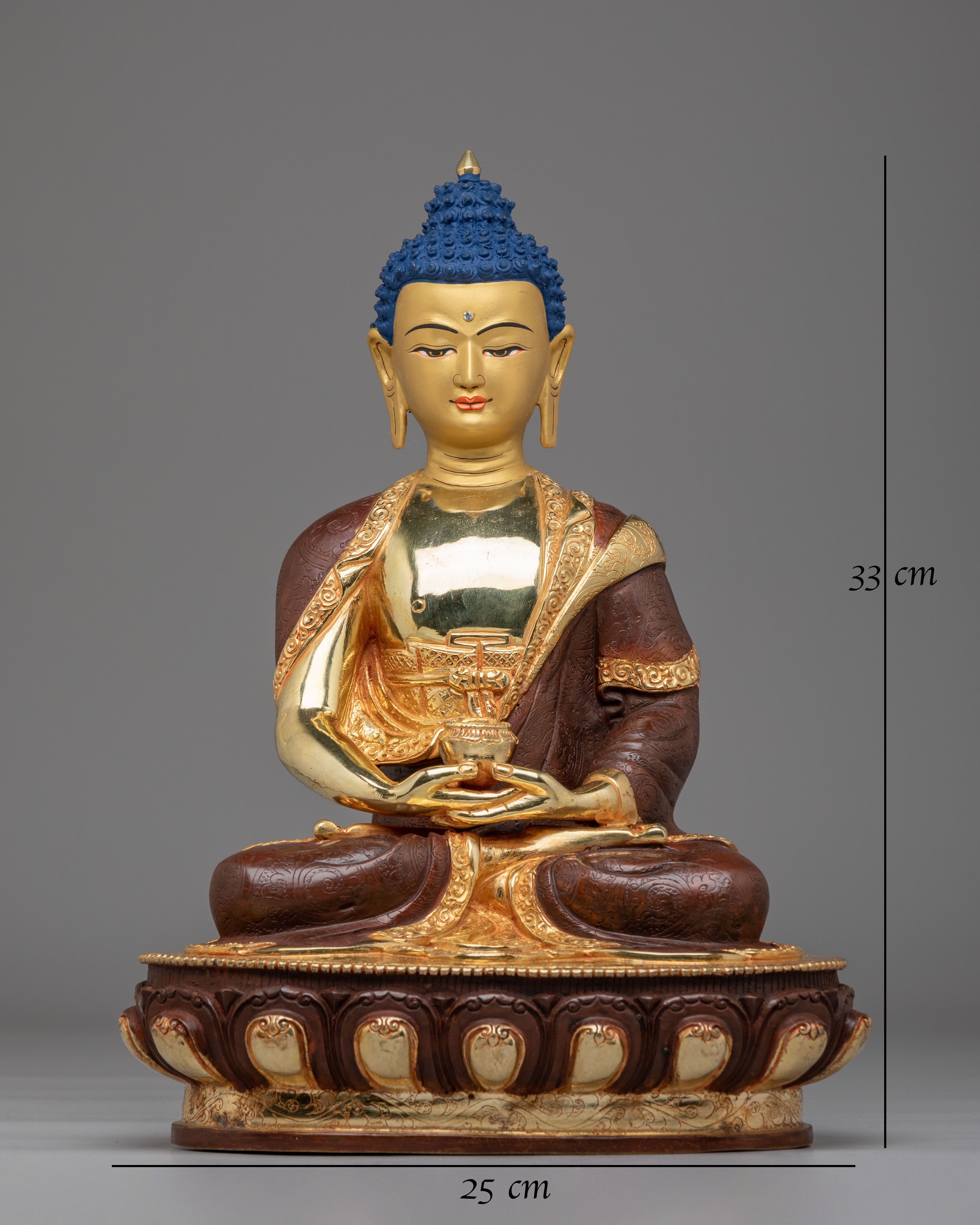 Traditional Spiritual Amitabha Buddha Statue | Serene Meditation Figurine