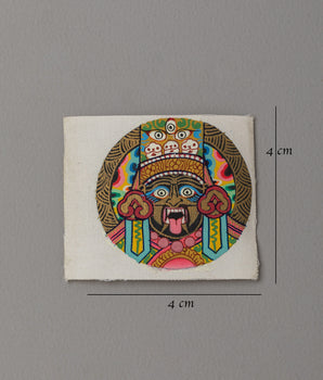 Buddhist Zashi Lhamo Thangka for Locket | Sacred Tibetan Artwork