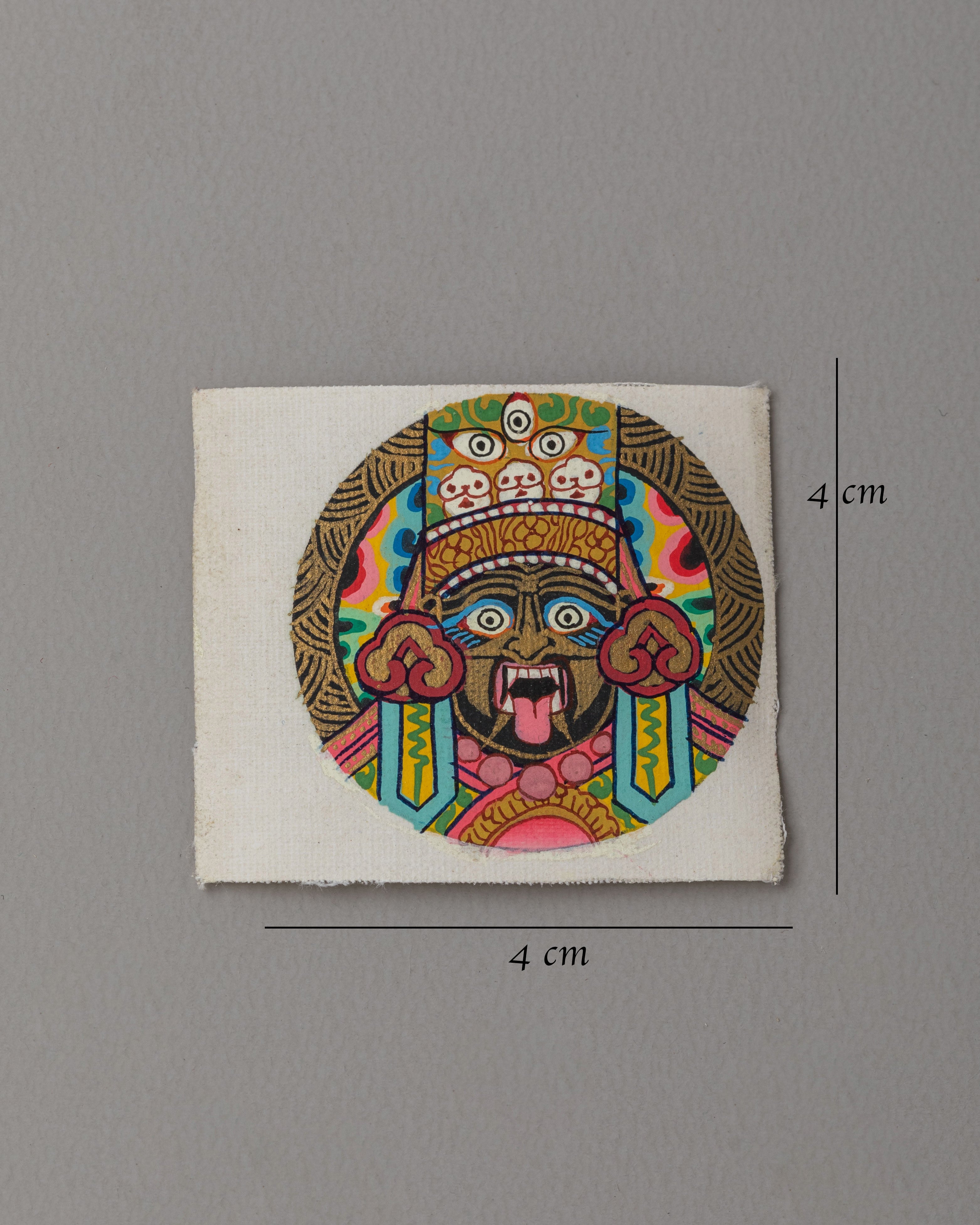 Buddhist Zashi Lhamo Thangka for Locket | Sacred Tibetan Artwork