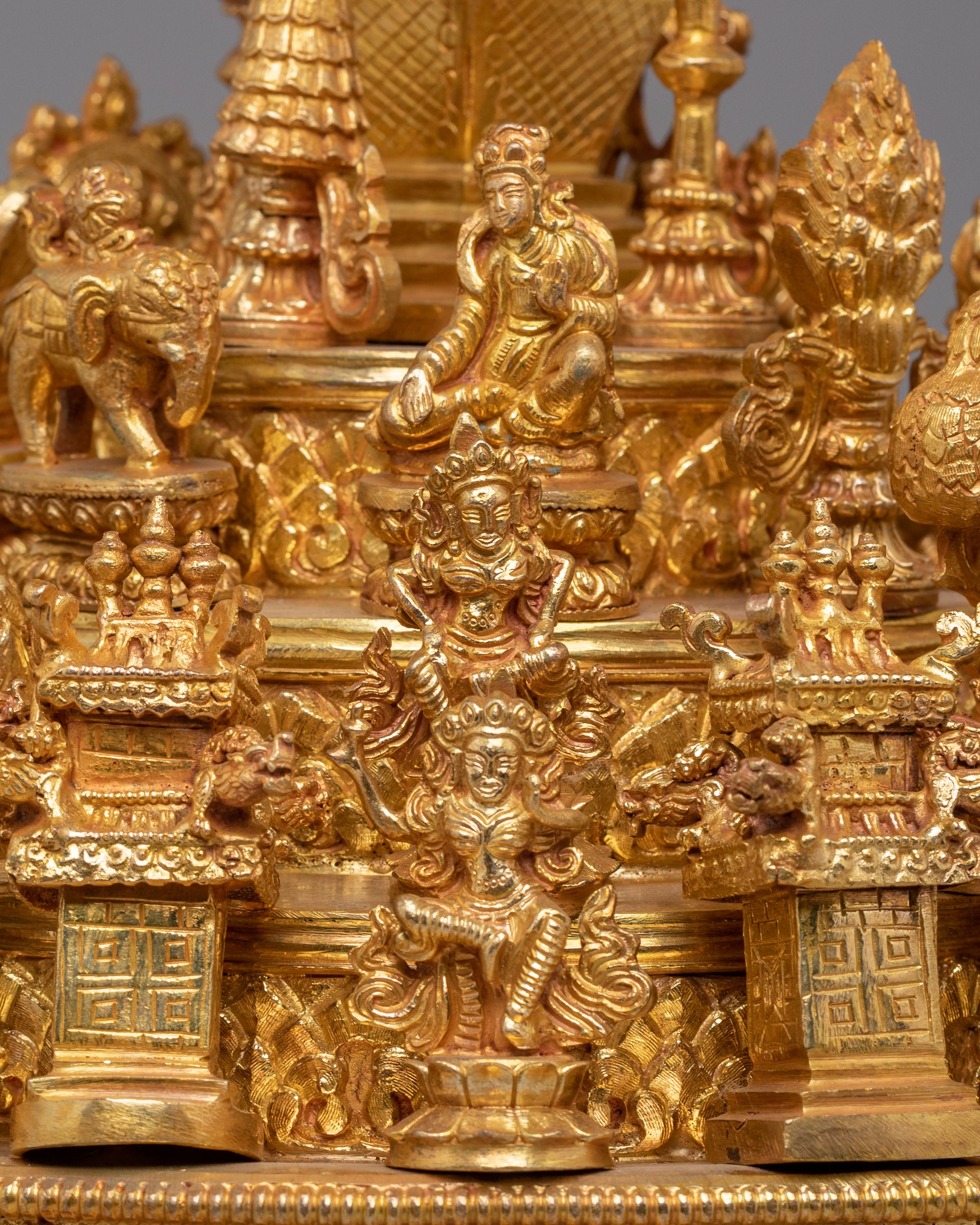 Himalayan Mandala Offering for Ritual Practice | Gold Plated Buddhist Altar Piece