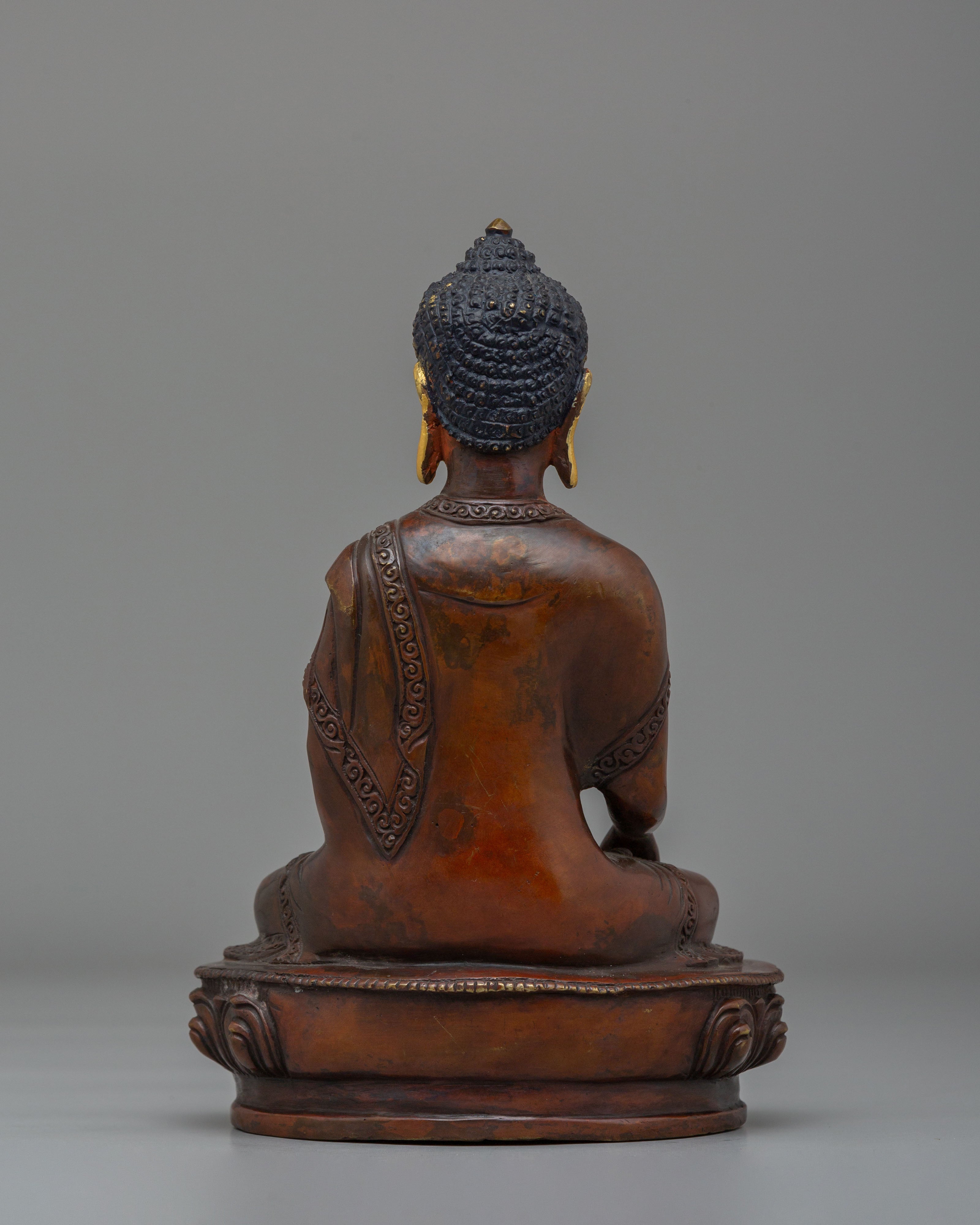 Buddhist Ritual Shakyamuni Buddha Statue | Traditional Artwork for Altar Decor