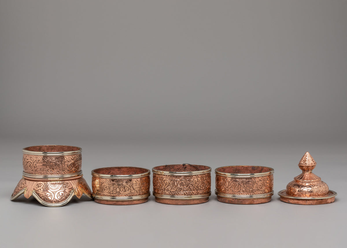 Tibetan Ritual Rice Pot | A Sacred Vessel for Spiritual Offerings