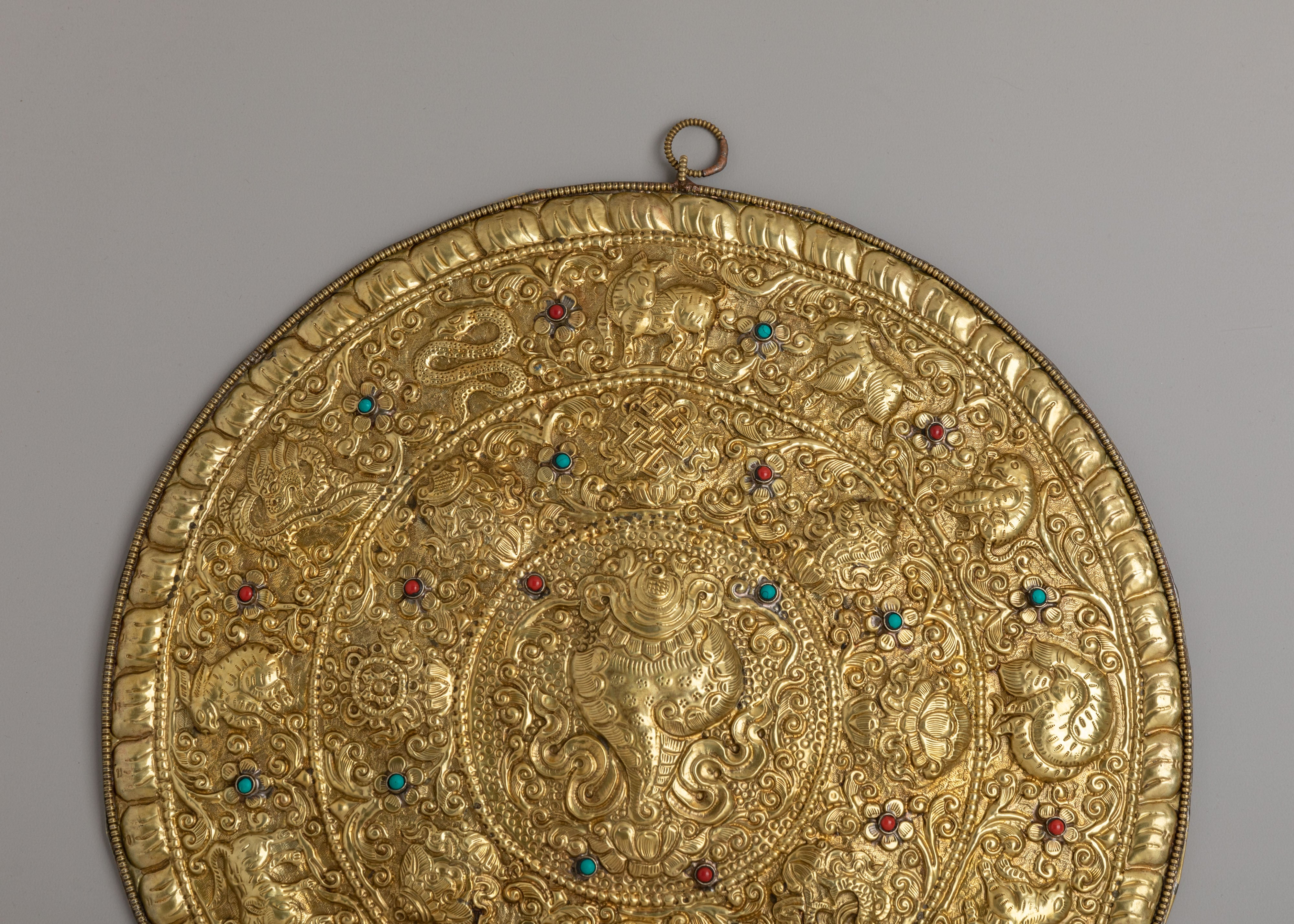 Brass Conch Mandala Wall Hanging | Spiritual Home Decor