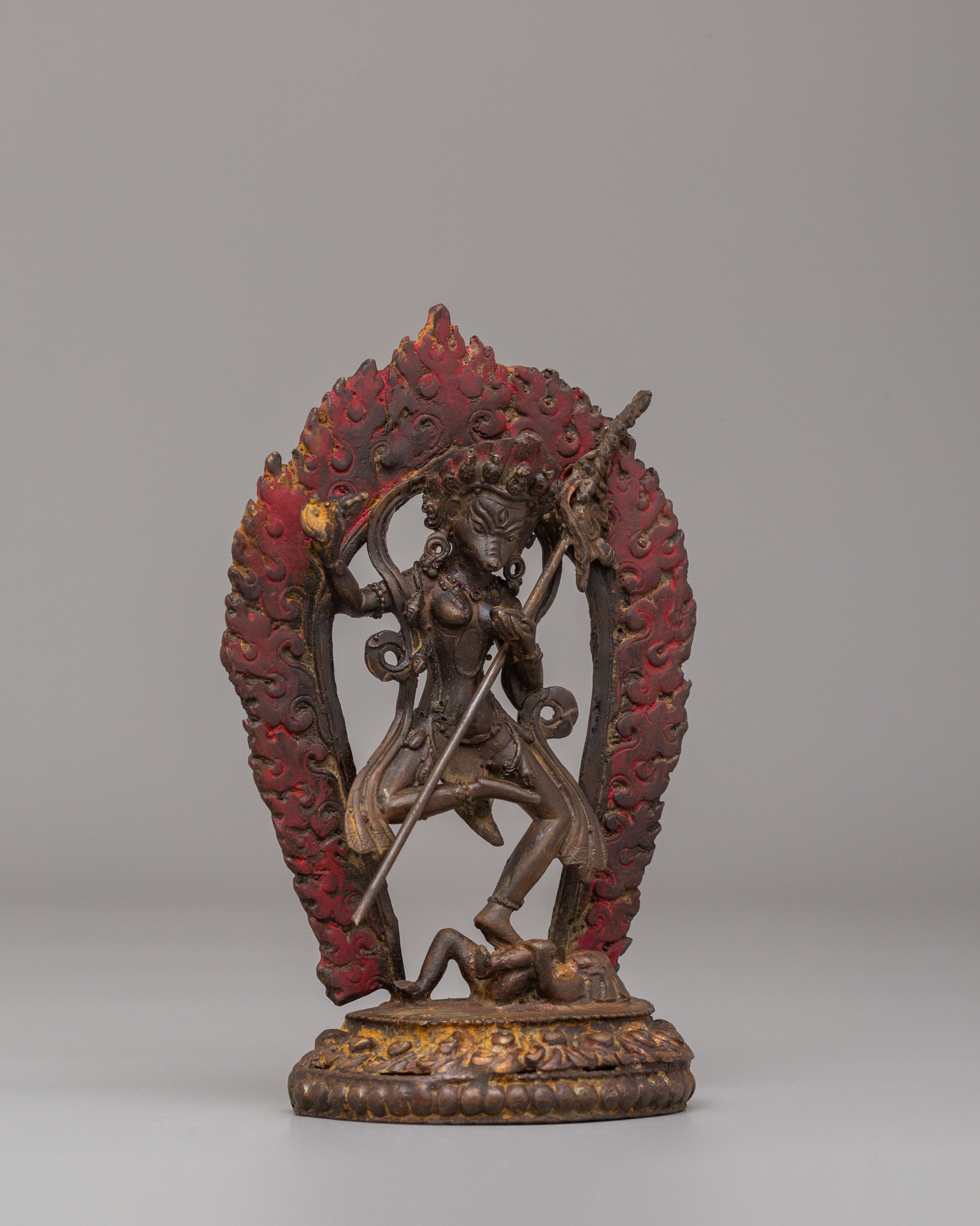 Simhamukha Statue for Spiritual Practice | Lion-Headed Deity Figurine