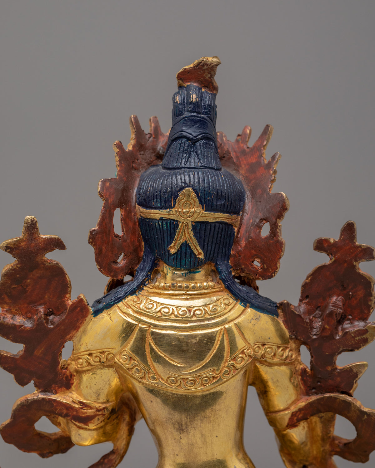 Handcrafted Seven-Eyed White Tara Statue | Tibetan Sculpture for Altar
