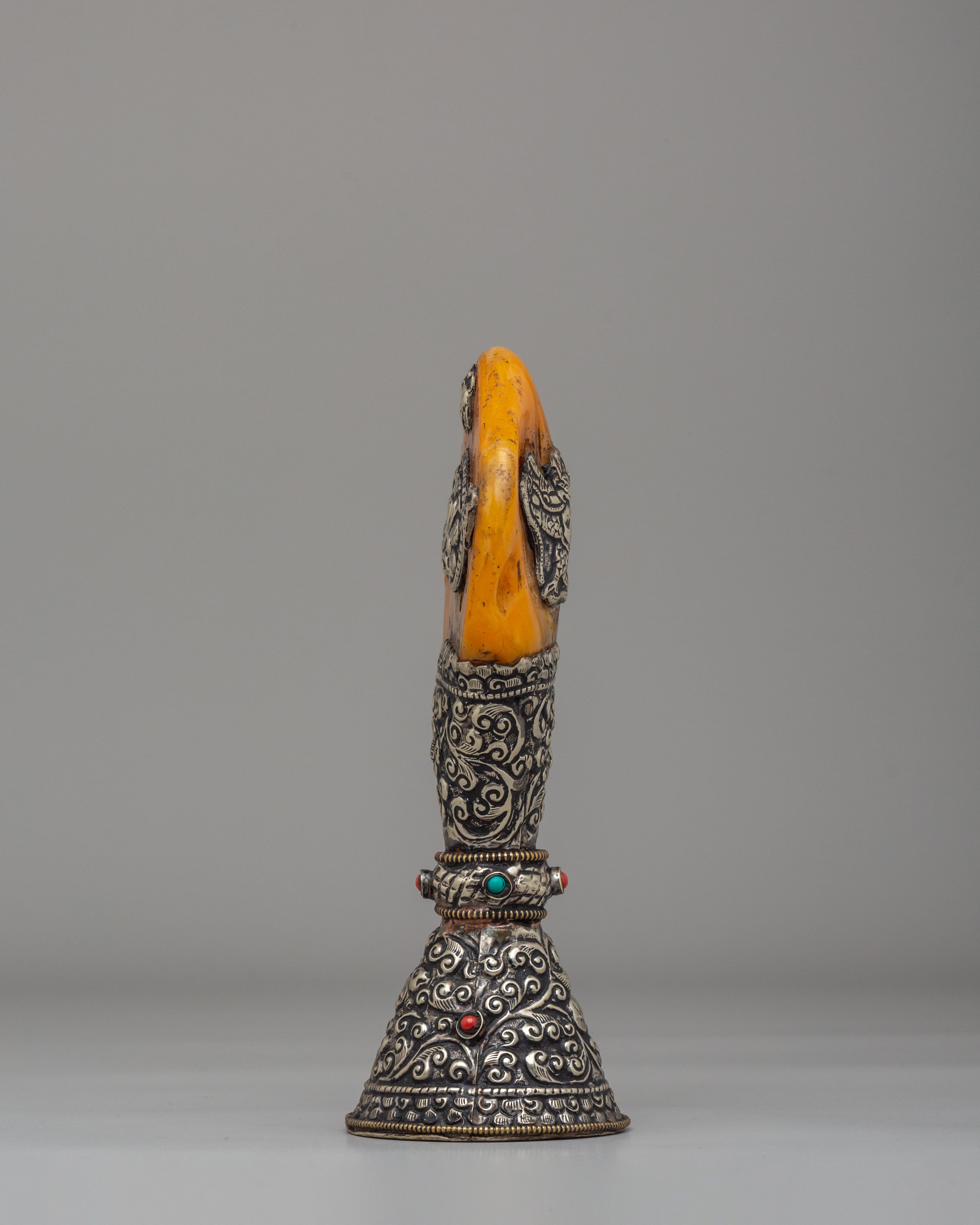 Spiritual Mahakala Engraved Phurba | Sacred Tibetan Ritual Dagger