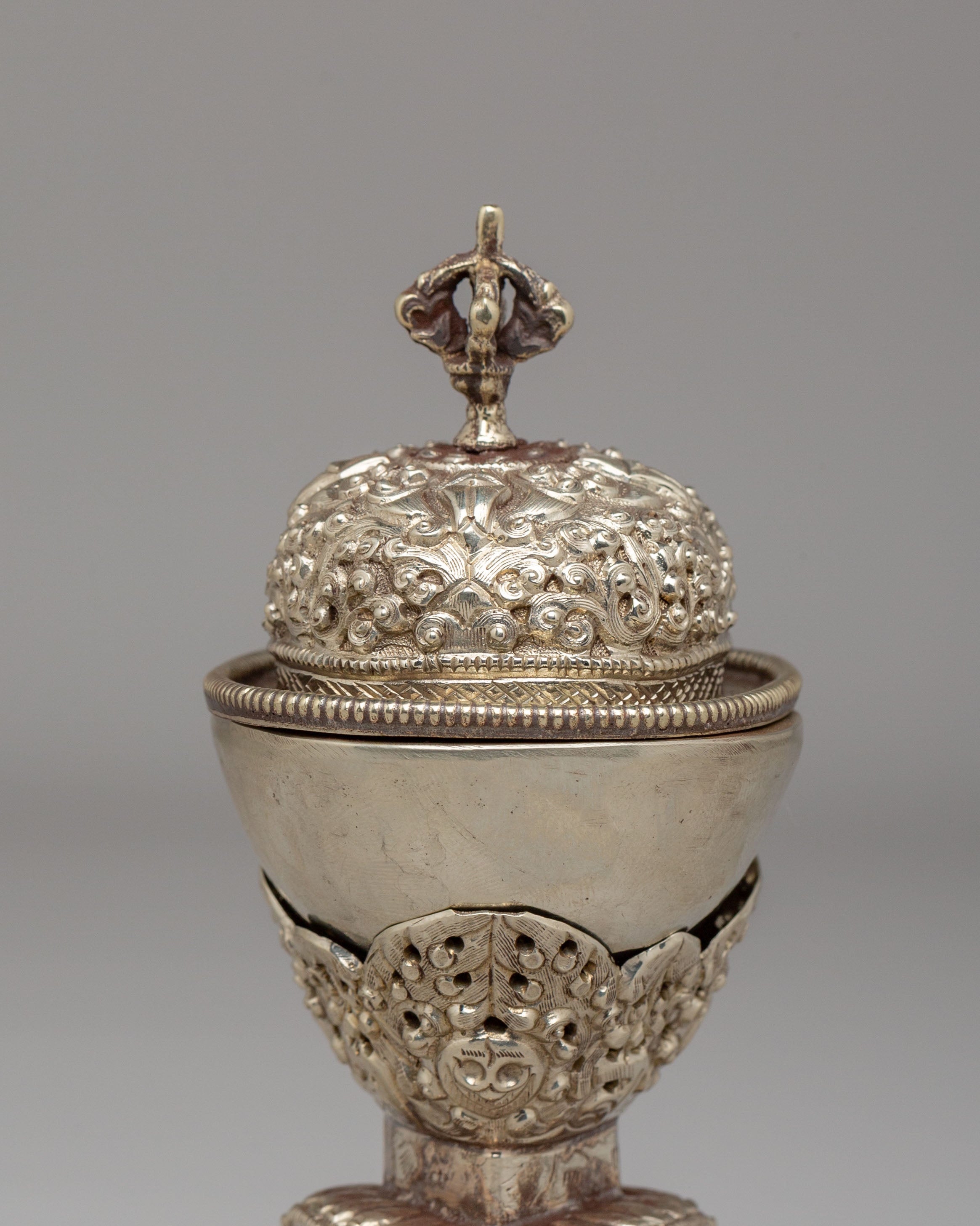 Handcrafted Tibetan Ritual Kapala | Vajrayana Offering Bowl