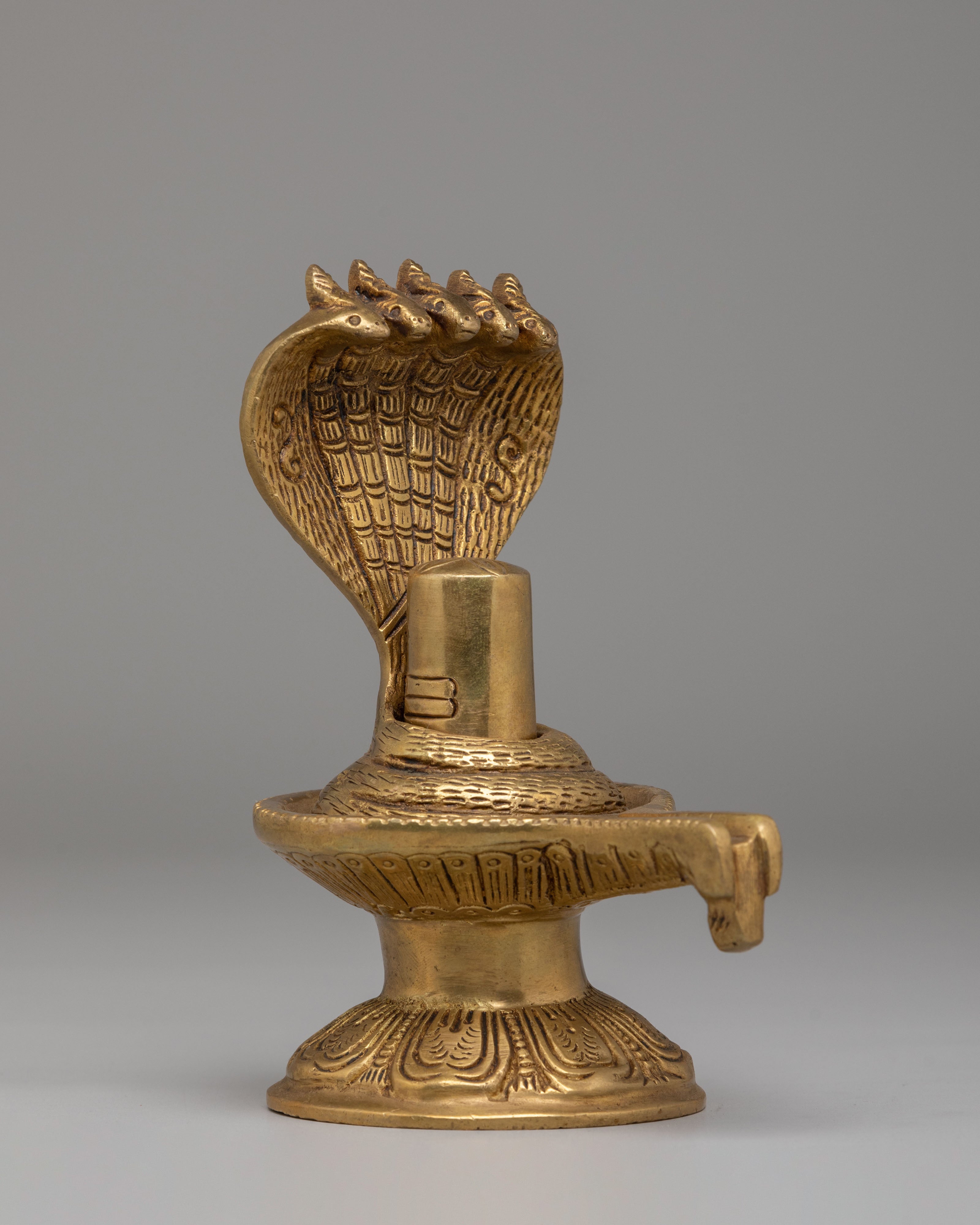 Shiva Linga Spiritual Decor | Handcrafted Hindu Deity Statue