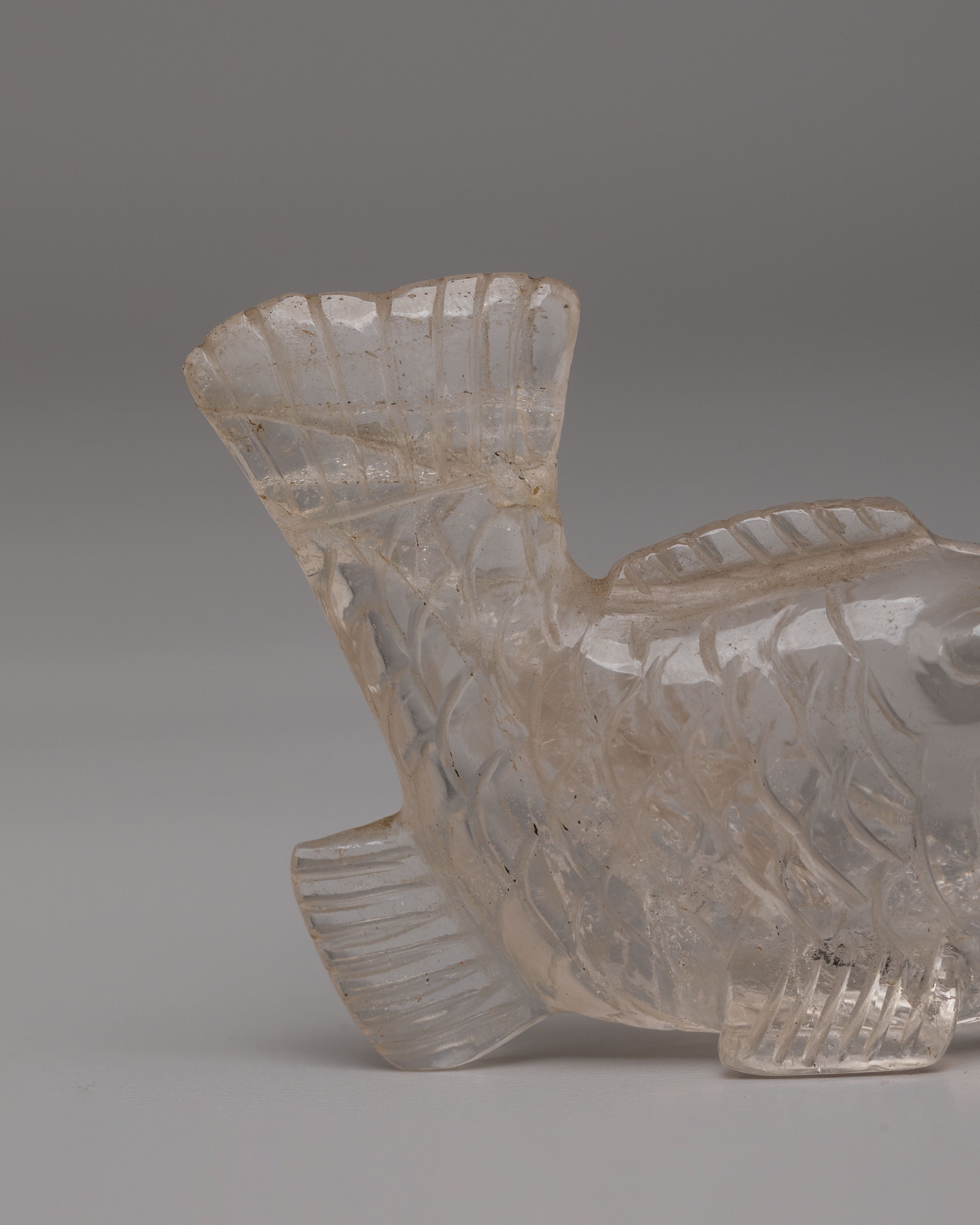 Handcrafted Crystal Fish Sculpture | A Symbol of Wisdom & Tranquility