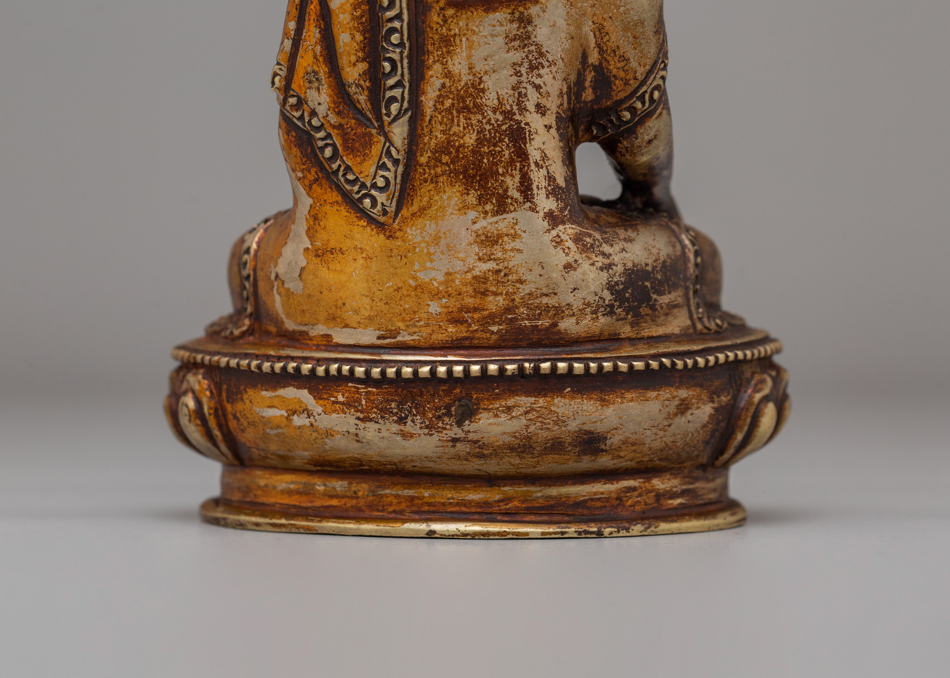 Ratnasambhava Dhyani Buddha Statue | Handcrafted Tibetan Artwork