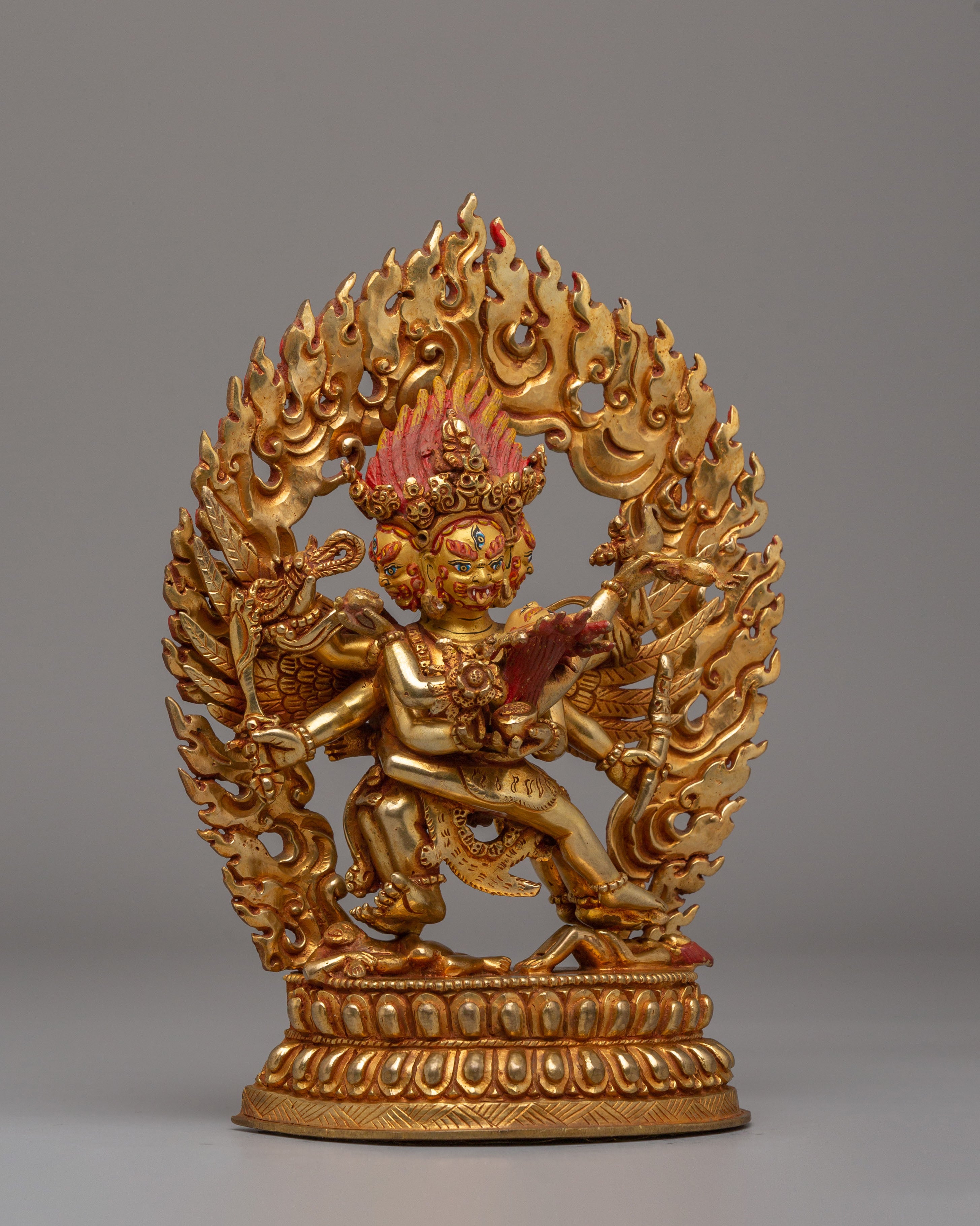 Handcrafted Altar Hayagriva Statue | Wrathful Deity Sculpture for Spiritual Protection