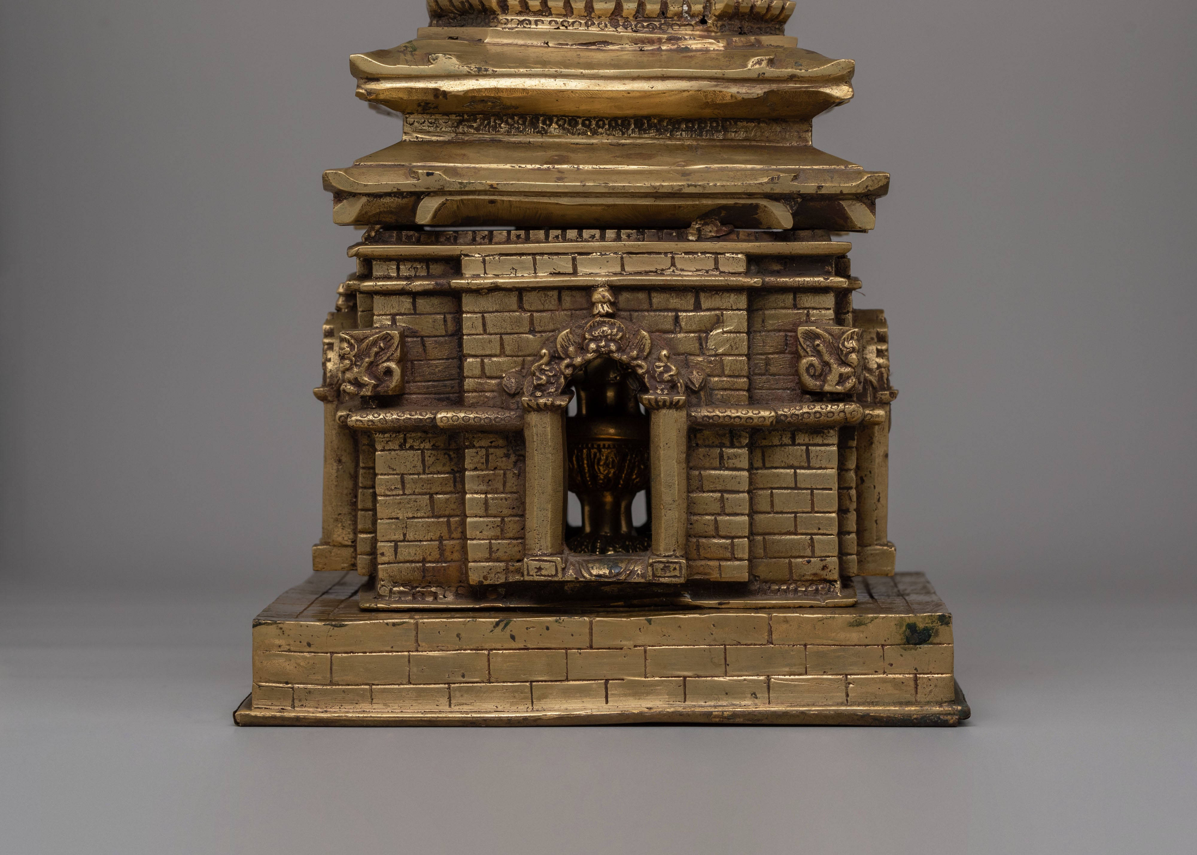 Traditional Pashupatinath Temple Sculpture | Handcrafted Brass Statue