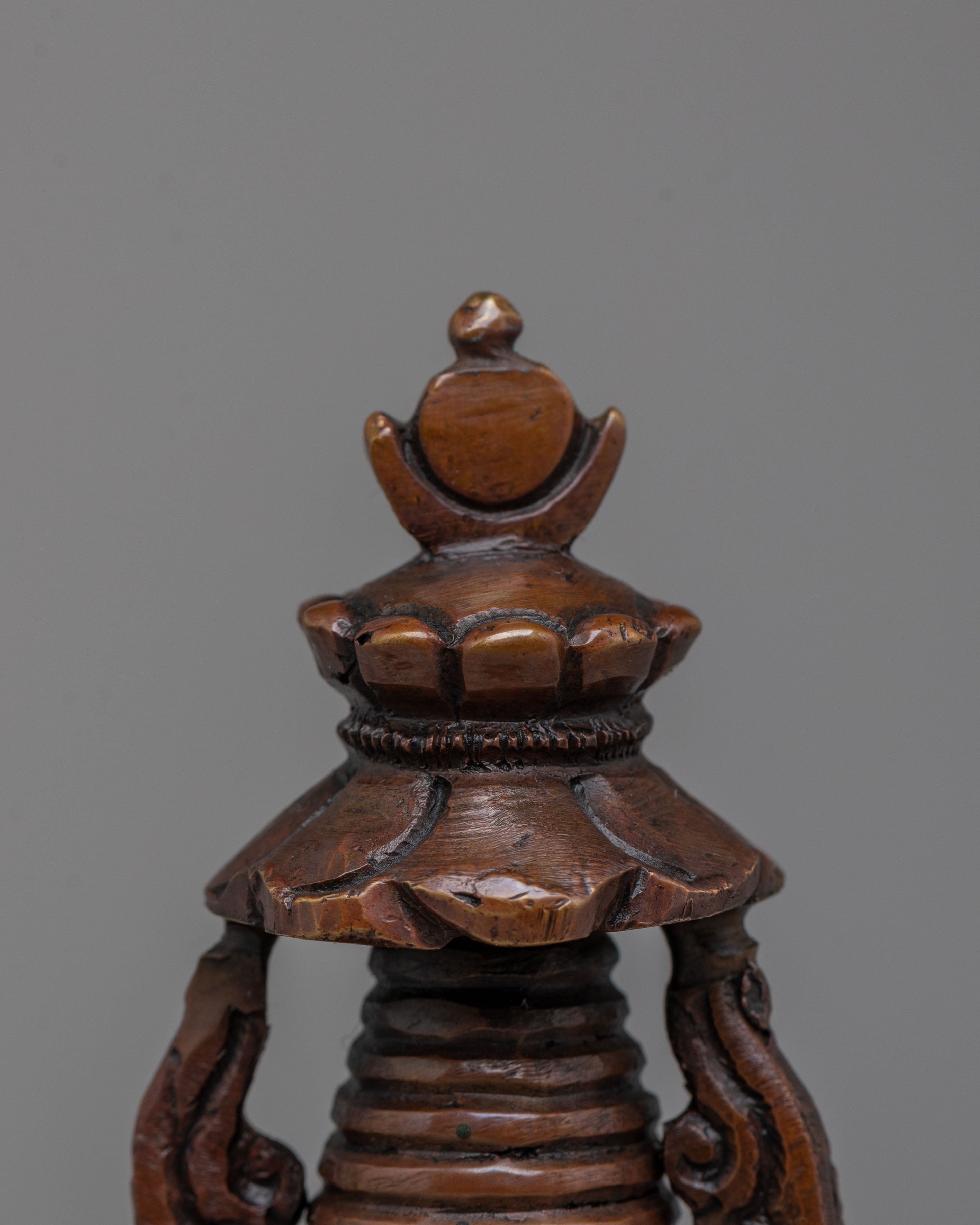 Himalayan Stupa of Complete Victory | Oxidized Copper Sacred Stupa