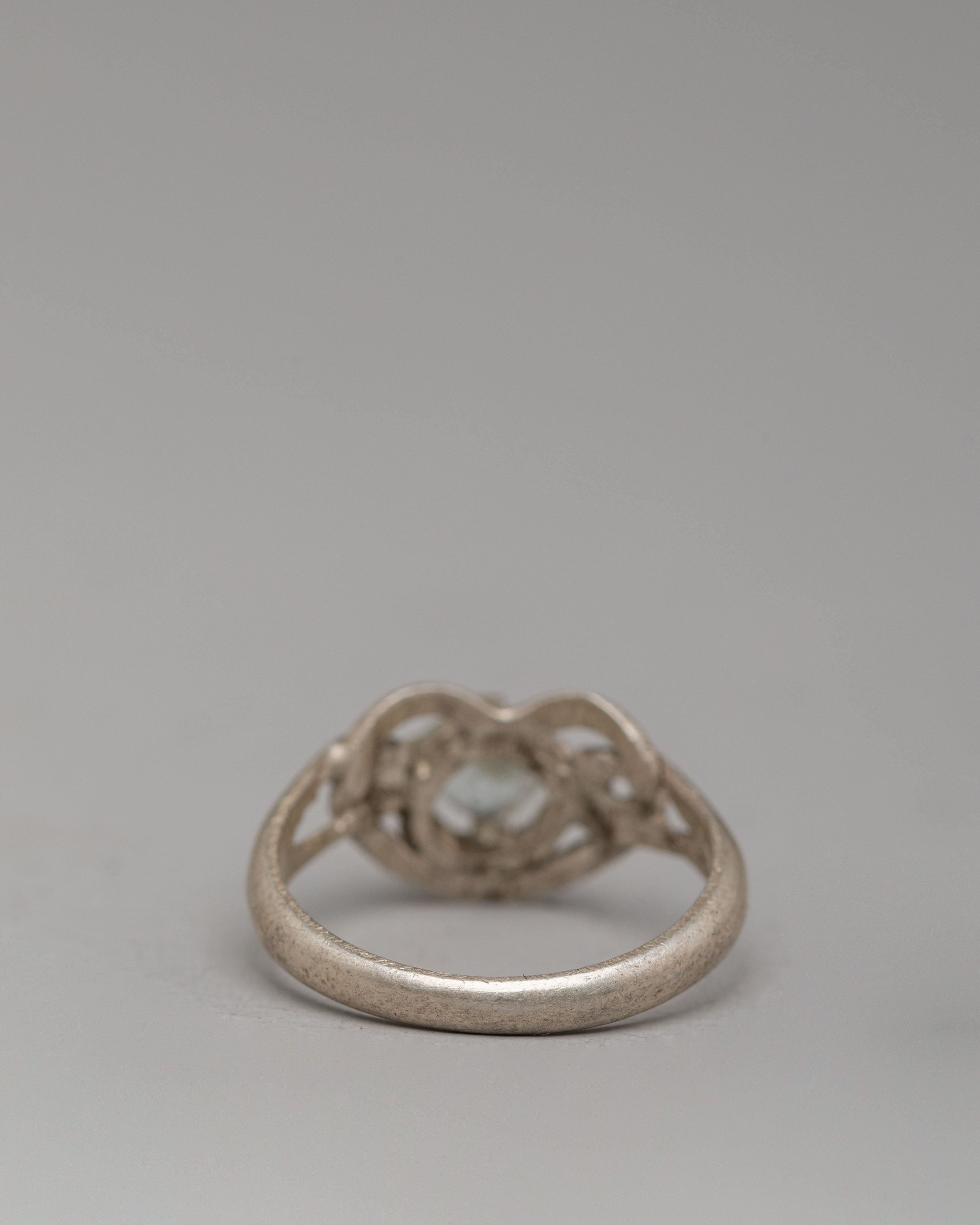 Handmade Stone Ring | Heart-Shaped Natural Zircon Jewelry