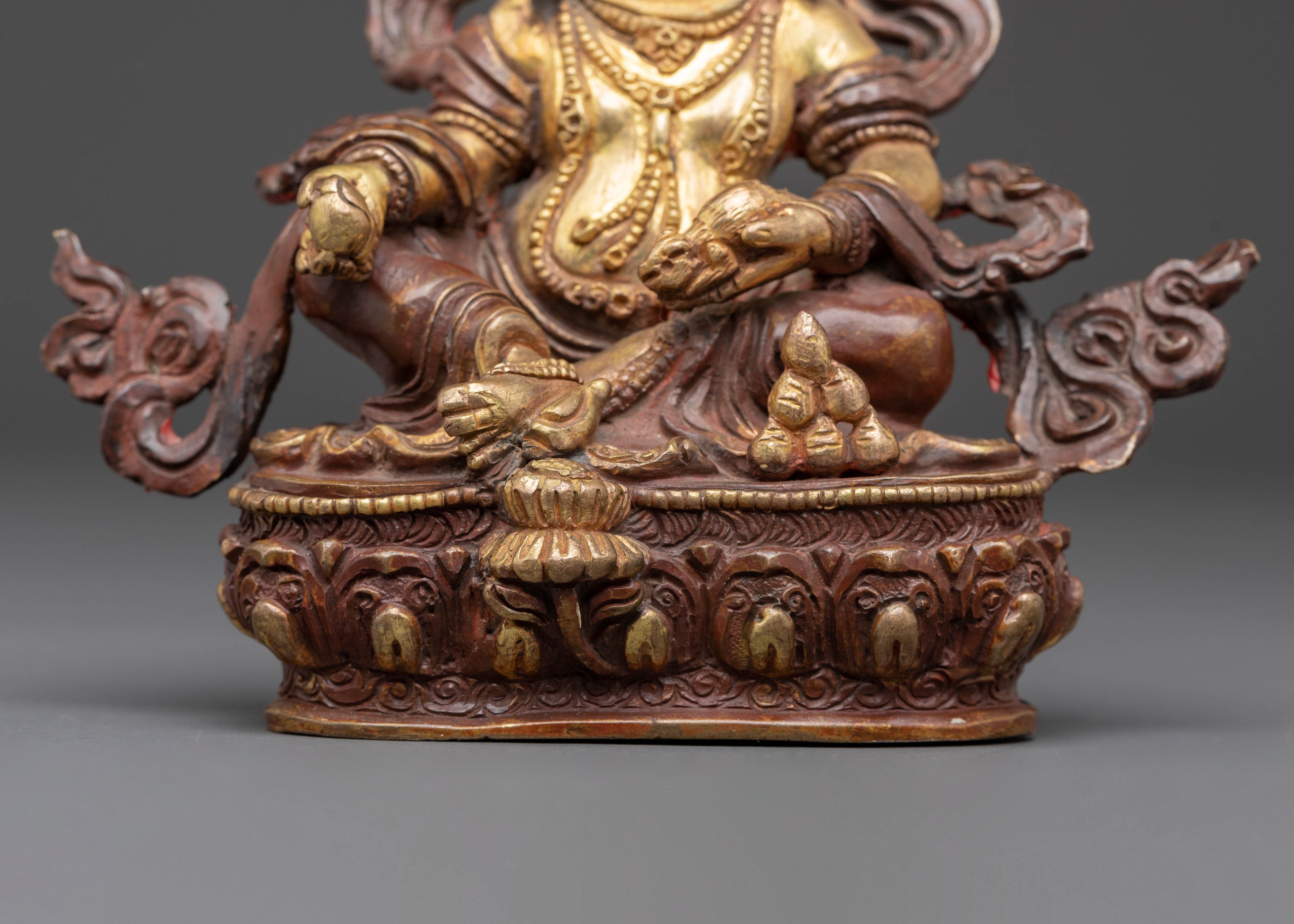 Dzambhala Copper Statue for Decor | Embodiment of Wealth and Prosperity