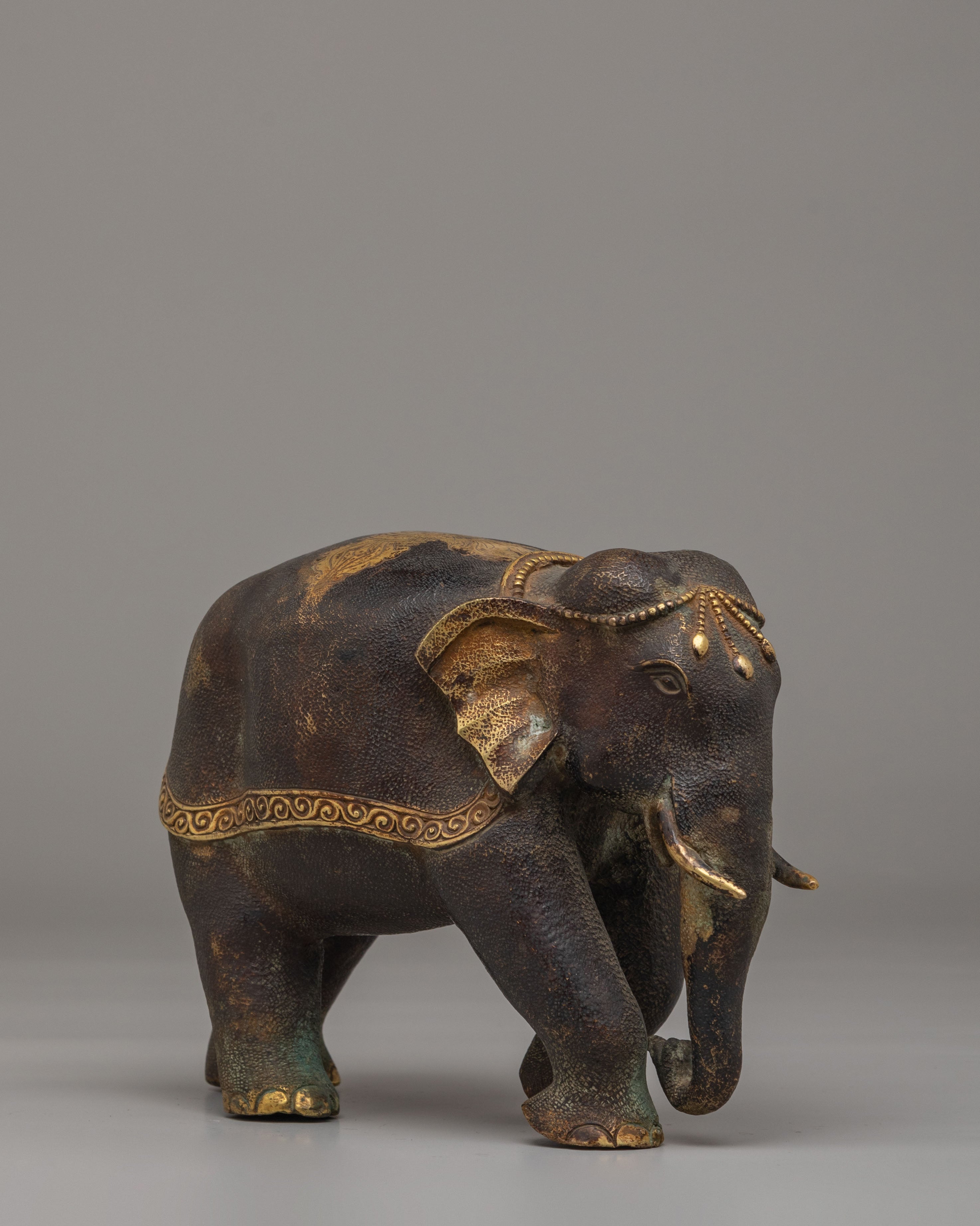 Tibetan Elephant Set for Decor | Symbol of Wisdom and Strength