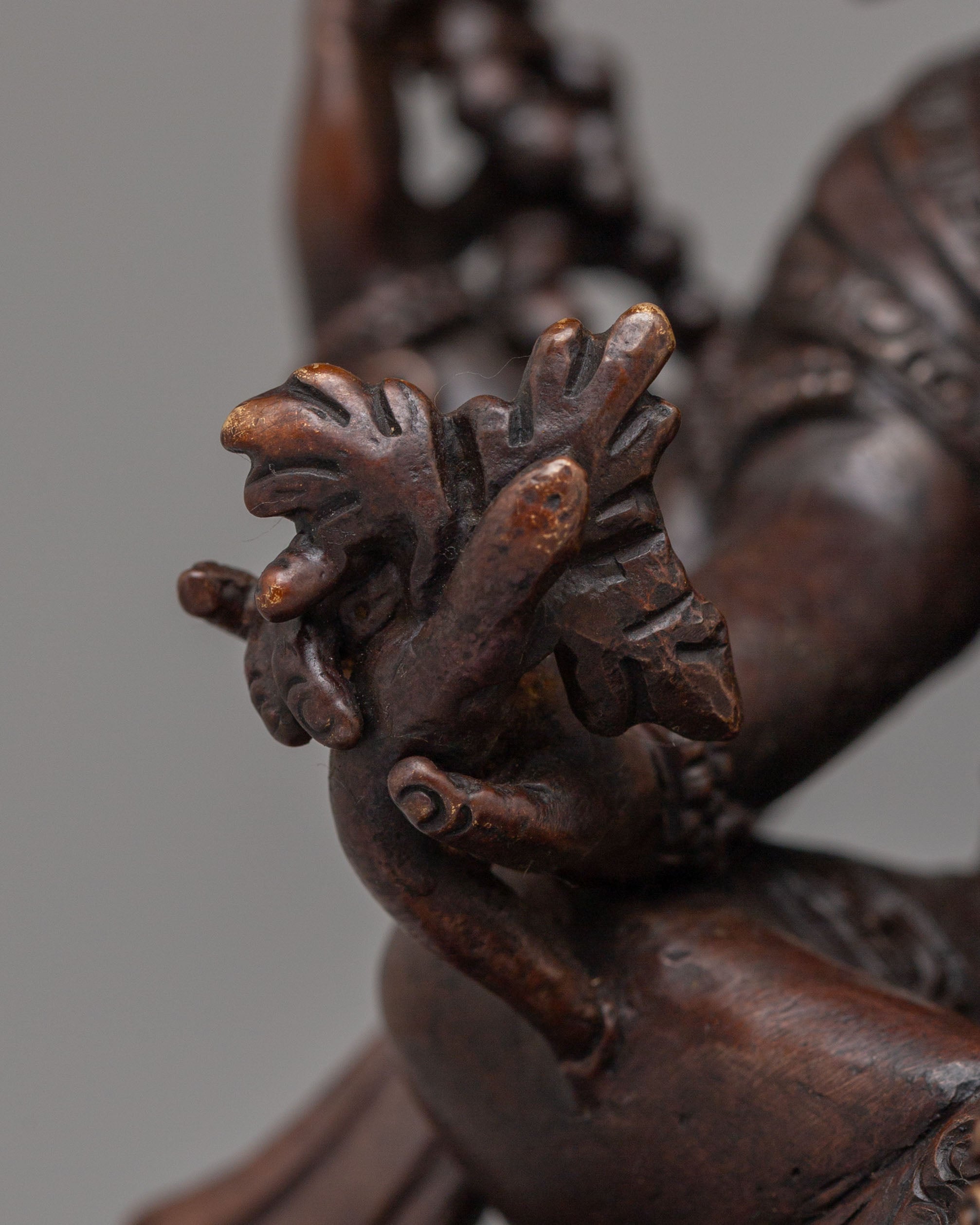 Sacred Ganesh Altar Statue | Handcrafted Oxidized Copper Body