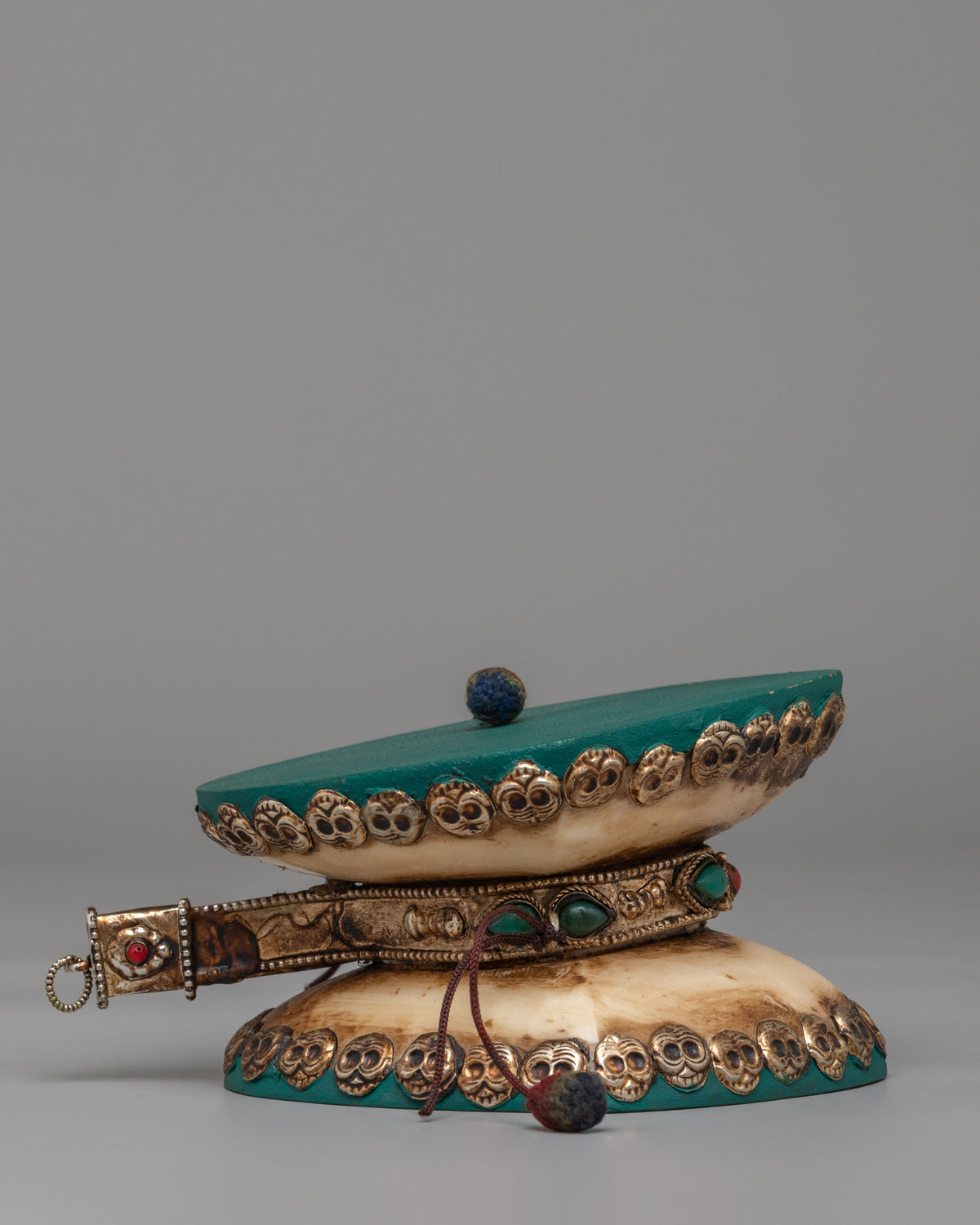 Buddhist Damaru For Ritual | Tibetan Double-Sided Damaru