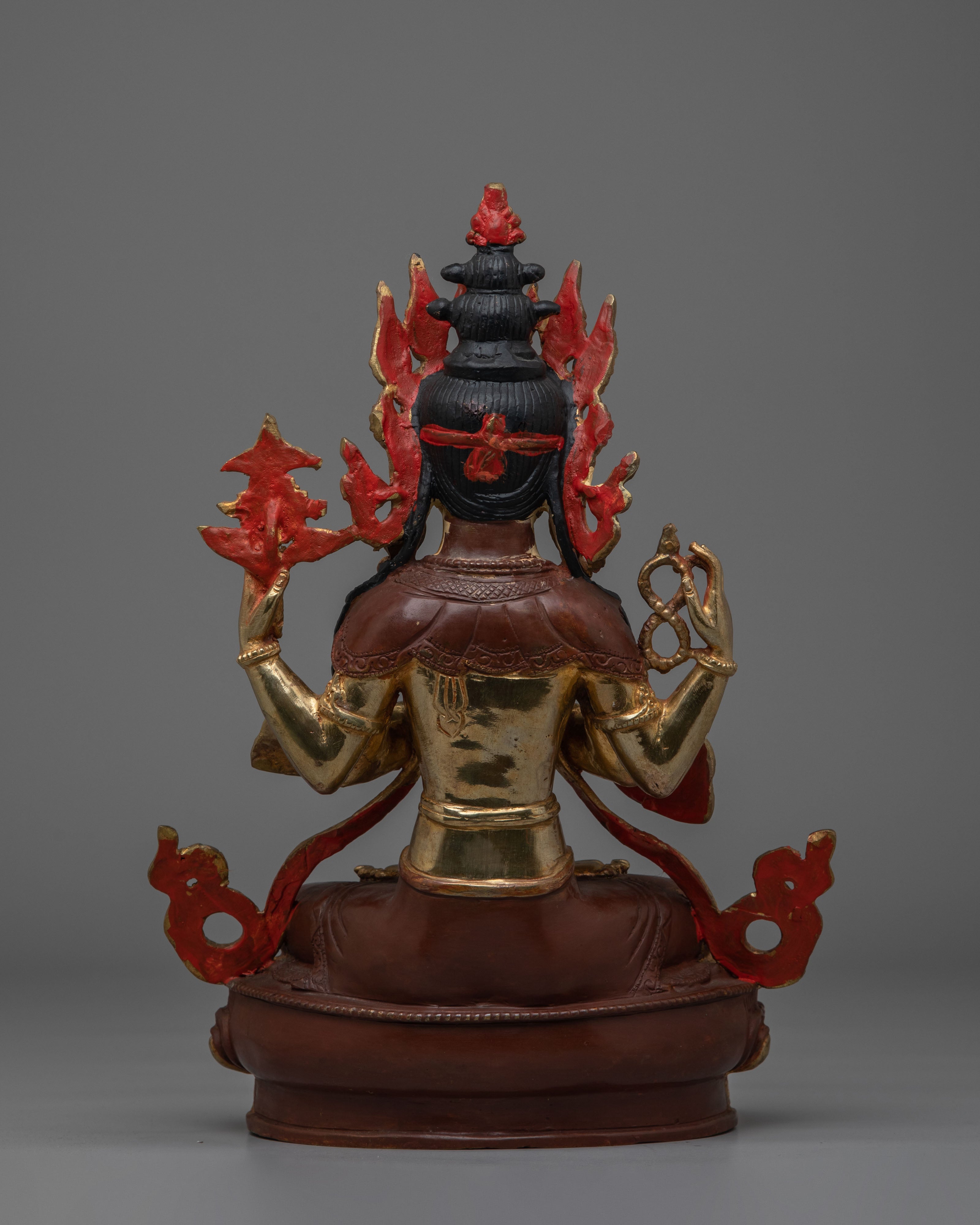 Ceremonial Chenrezig Shrine Statue | Tibetan Buddhist Altar Decor