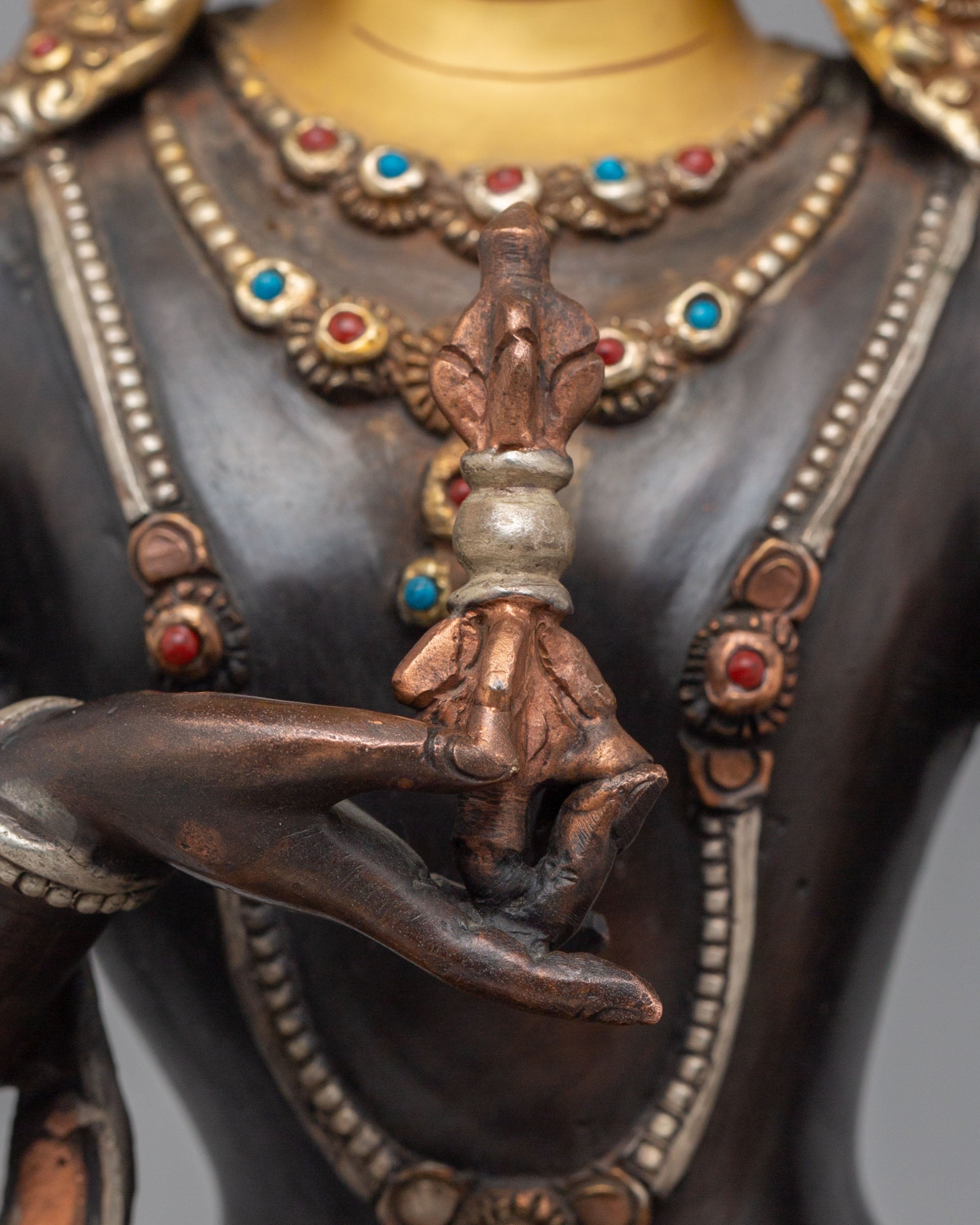 Vajrasatva Meditation & Purification Statue | Gold Gilded Artwork