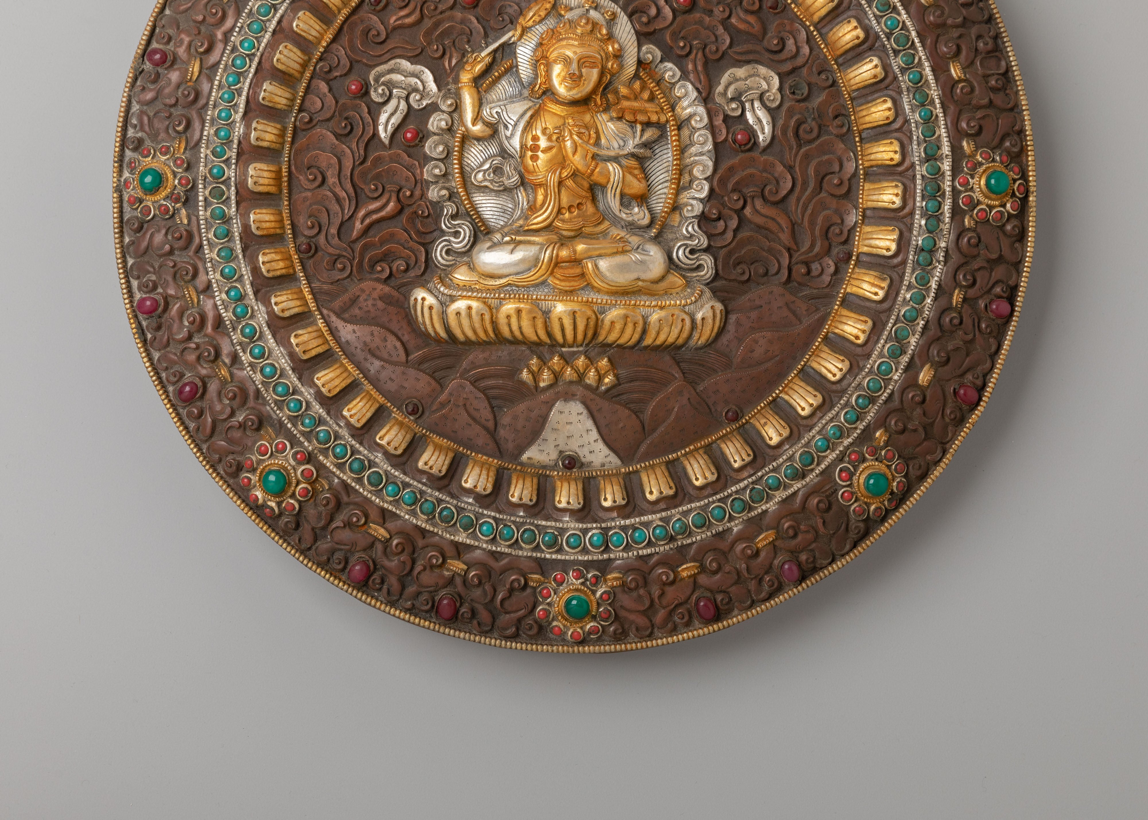 Himalayan Manjushri Mandala Wall Hanging | Buddhist Wisdom Artwork