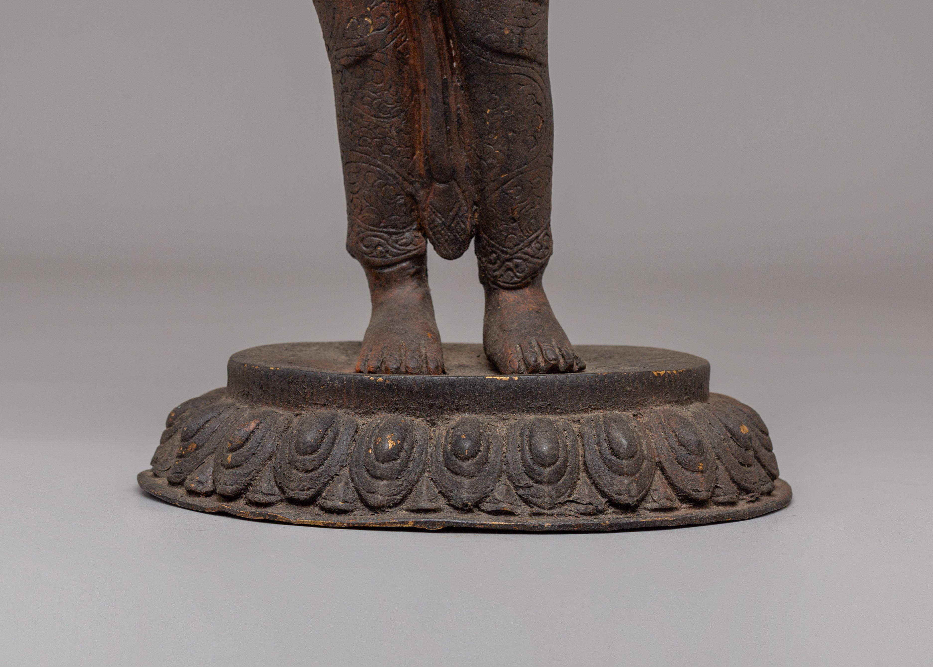 Himalayan Standing Tara Statue | Antique Finish Sculpture