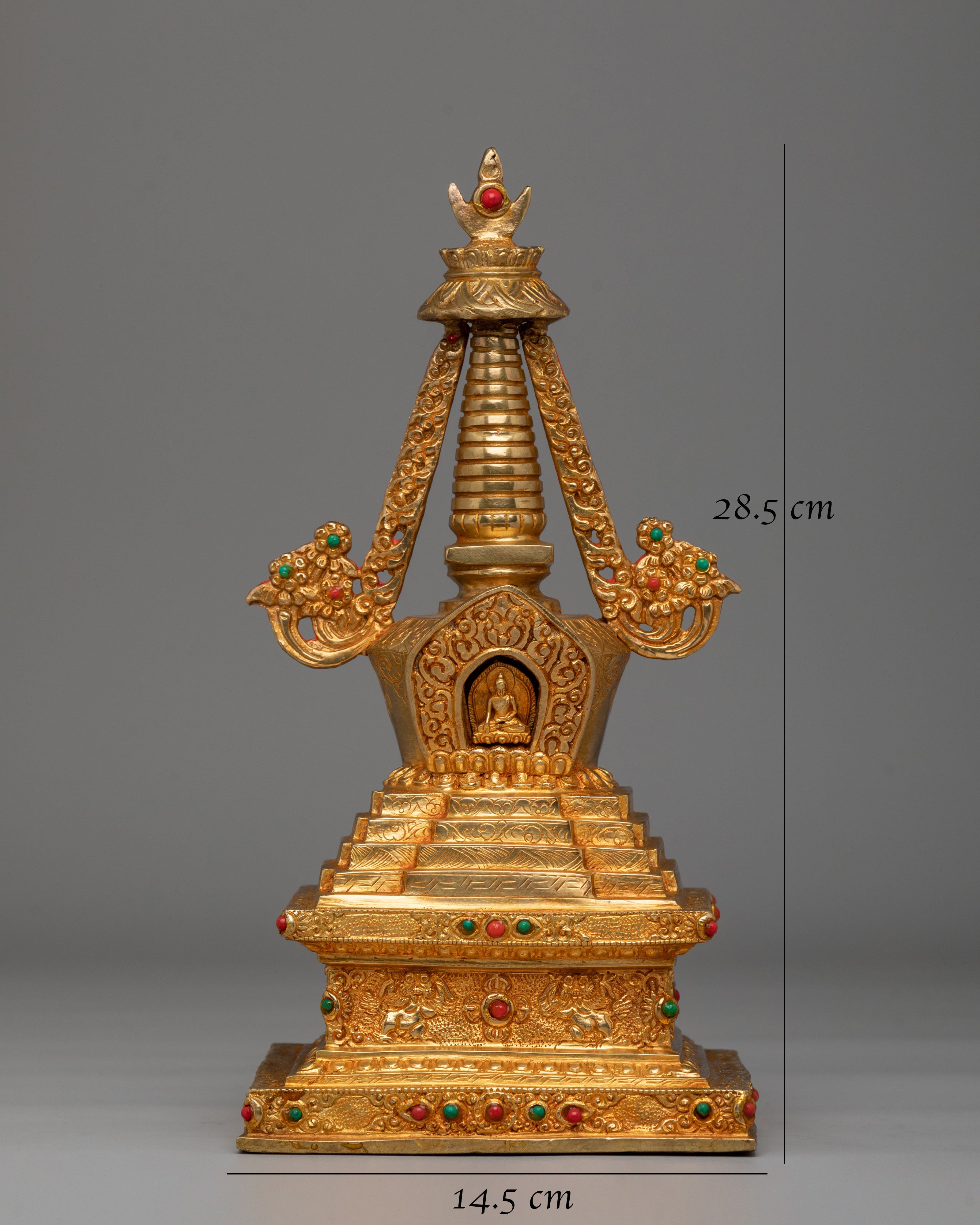 Buddhist Stupa of Great Miracles | Handcrafted Buddhist Shrine