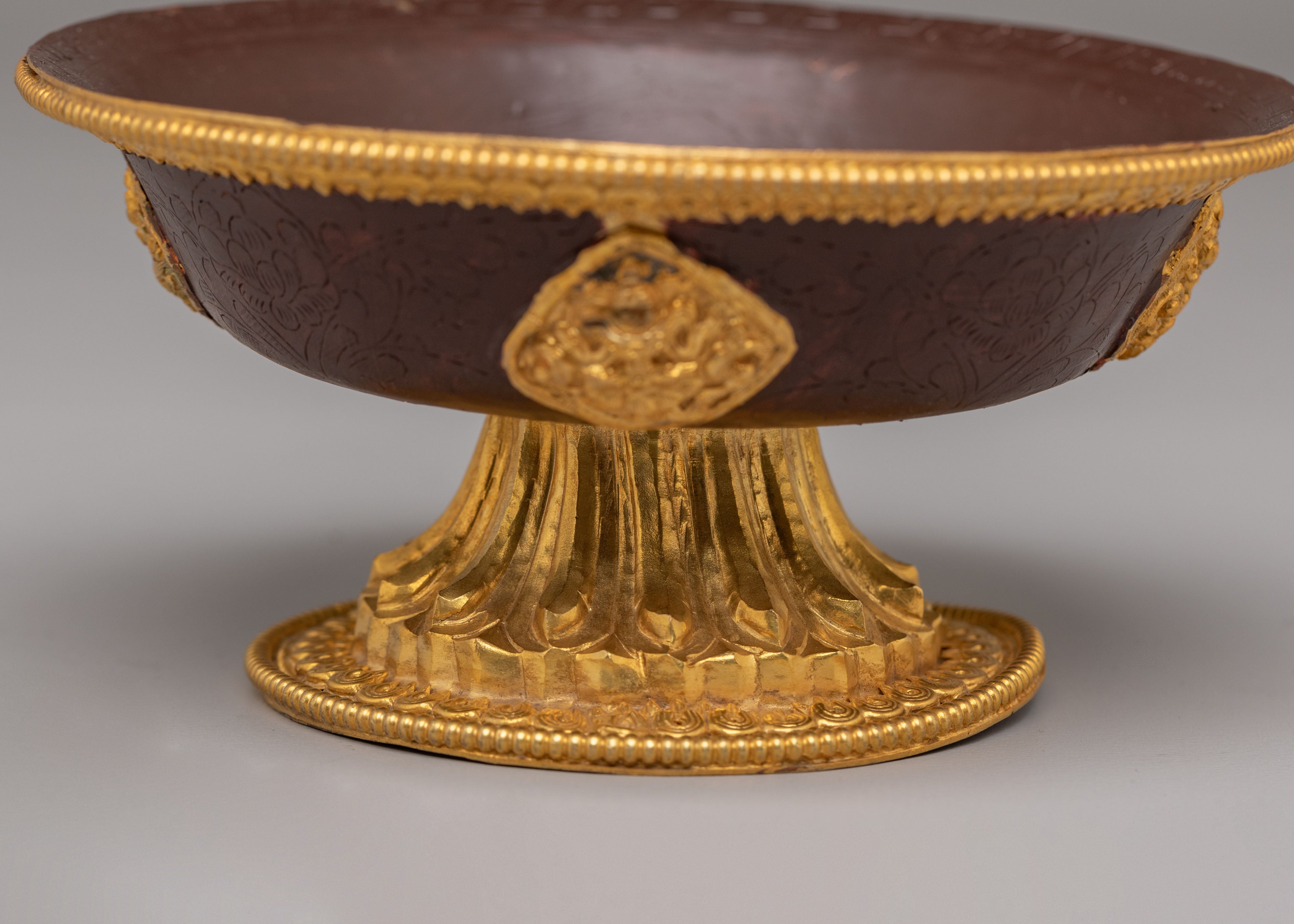 Tibetan Altar Serkyem Set | Copper Body with Electro Gold Plating