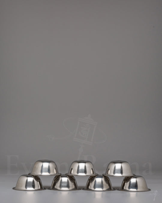 Sacred Buddhist Water Offering Vessels | Tibetan Ritual Bowl Set