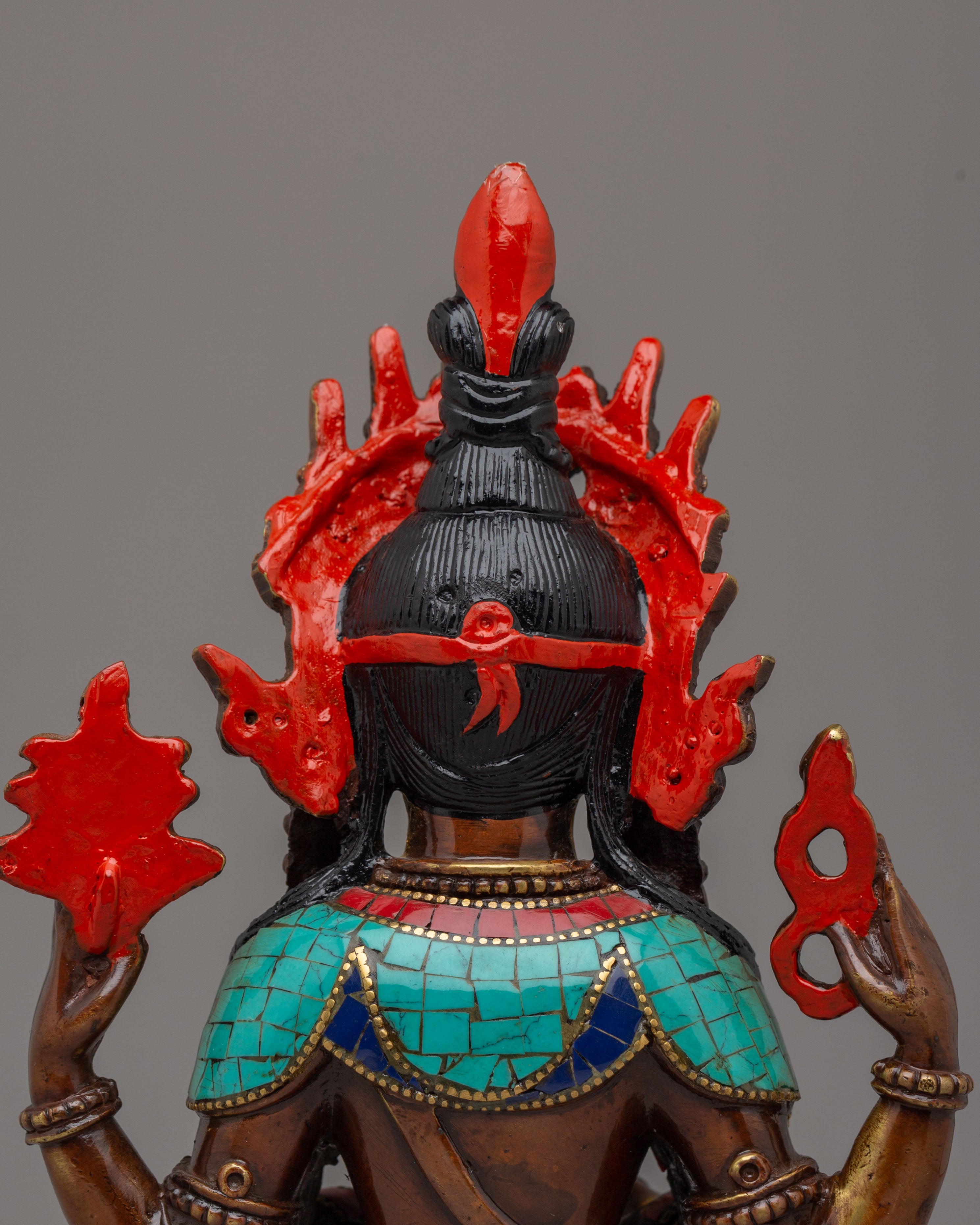 Handcrafted Chenrezig Deity Statue | Tibetan Avalokiteshvara Bodhisattva Sculpture
