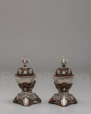 Tibetan Kapala Ritual Set | Sacred Offering Vessel for Tantric Ceremonies