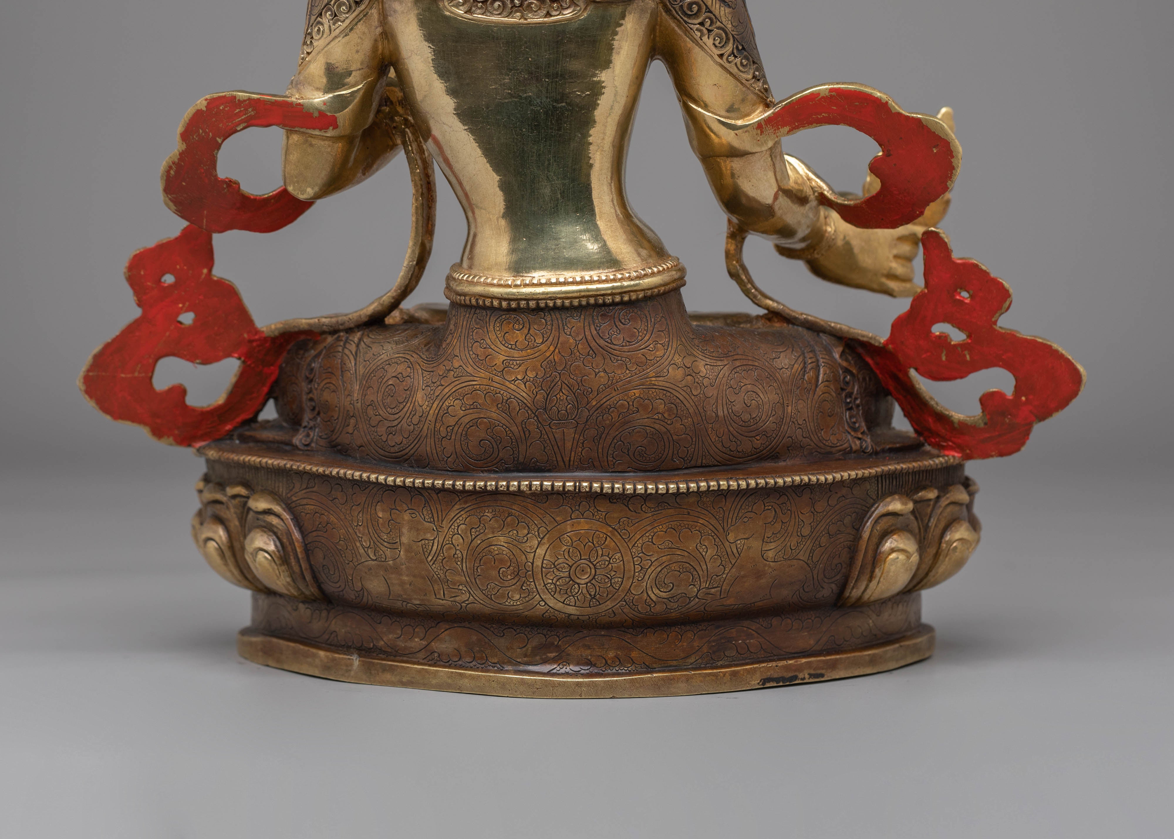 Handcrafted Dukar Copper Statue | 24K Gold Plated Buddhist Art Sculpture