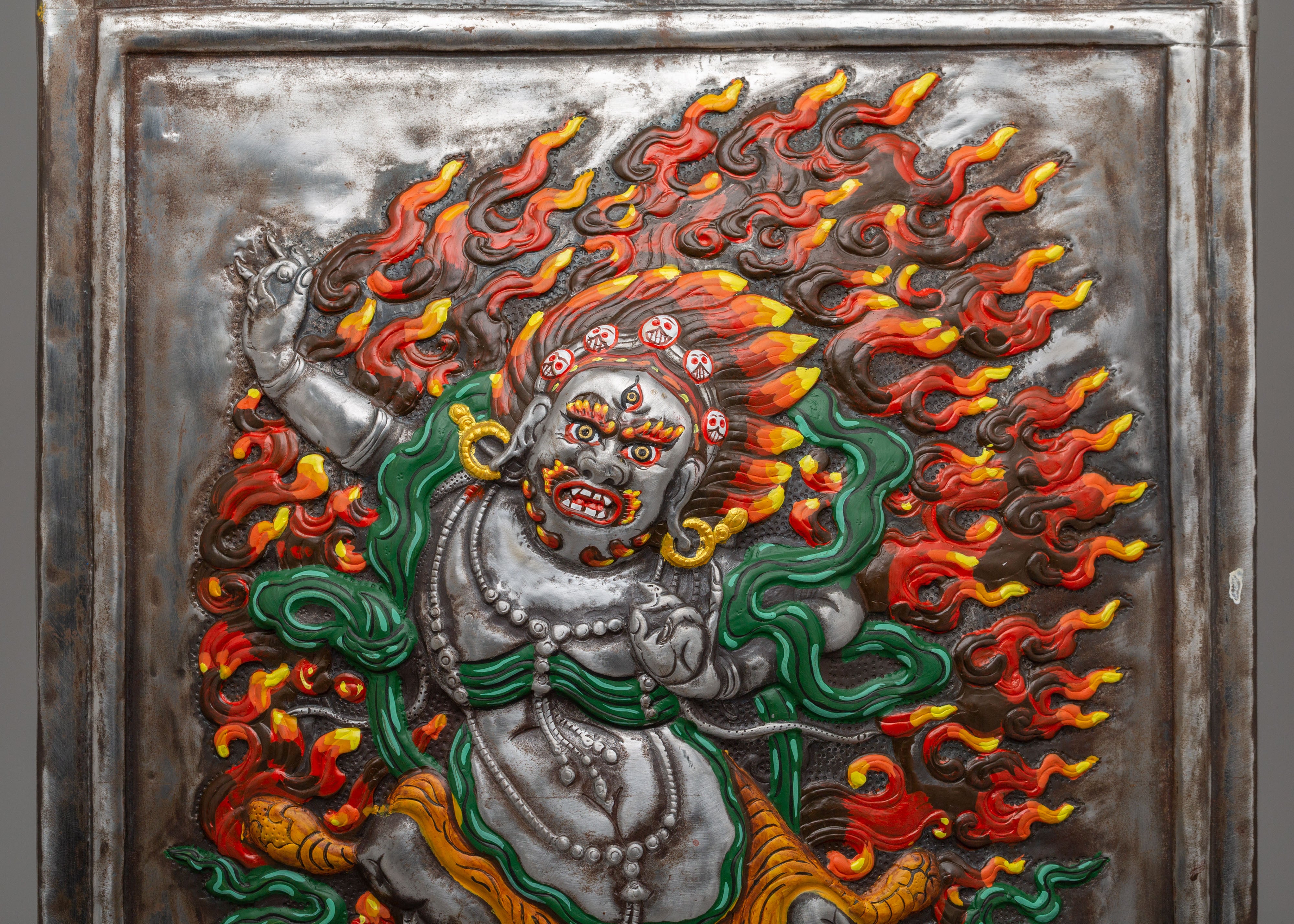 Spiritual Vajrapani Wall Hanging | Tibetan Artwork for Home Decor