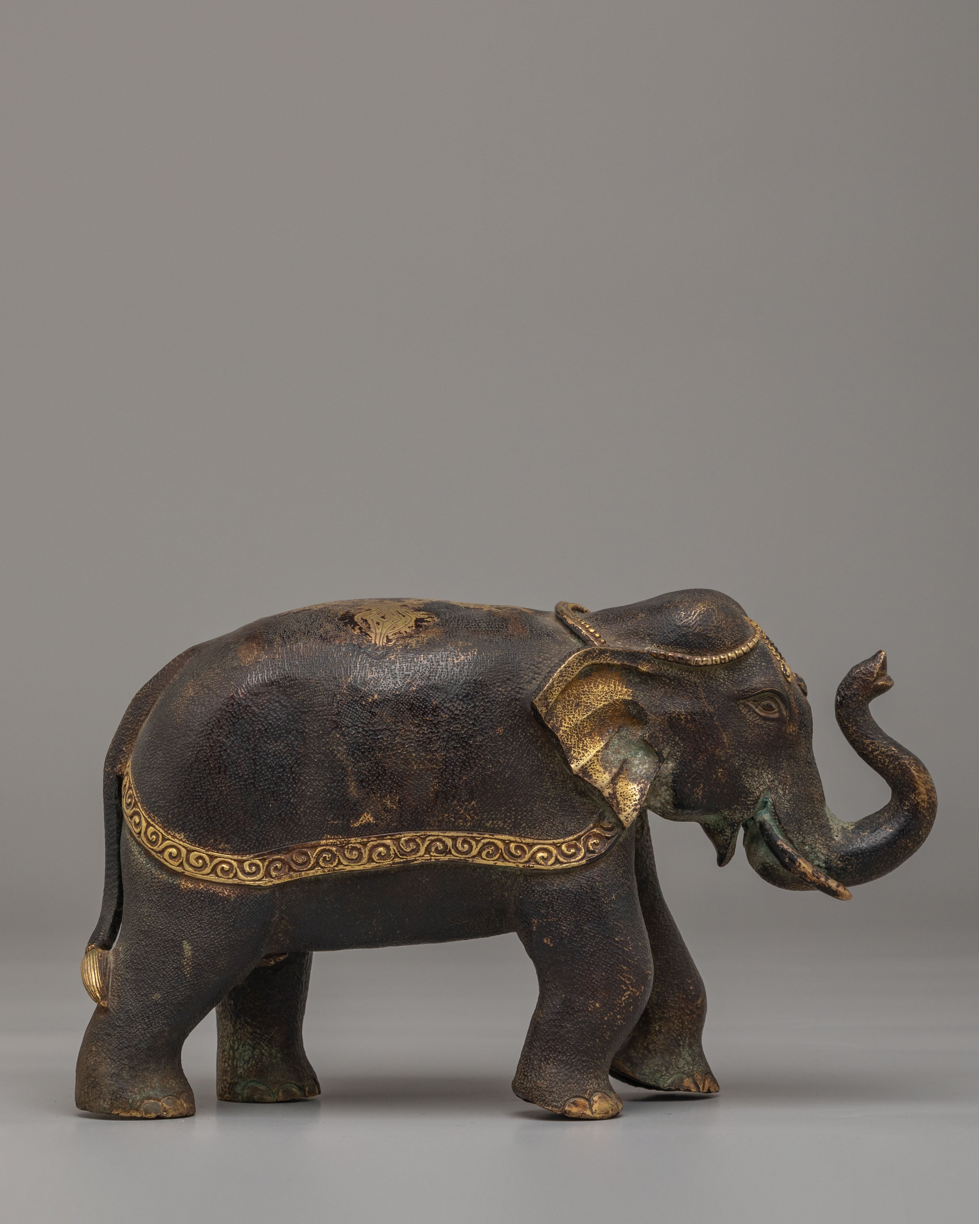 Tibetan Elephant Set for Decor | Symbol of Wisdom and Strength
