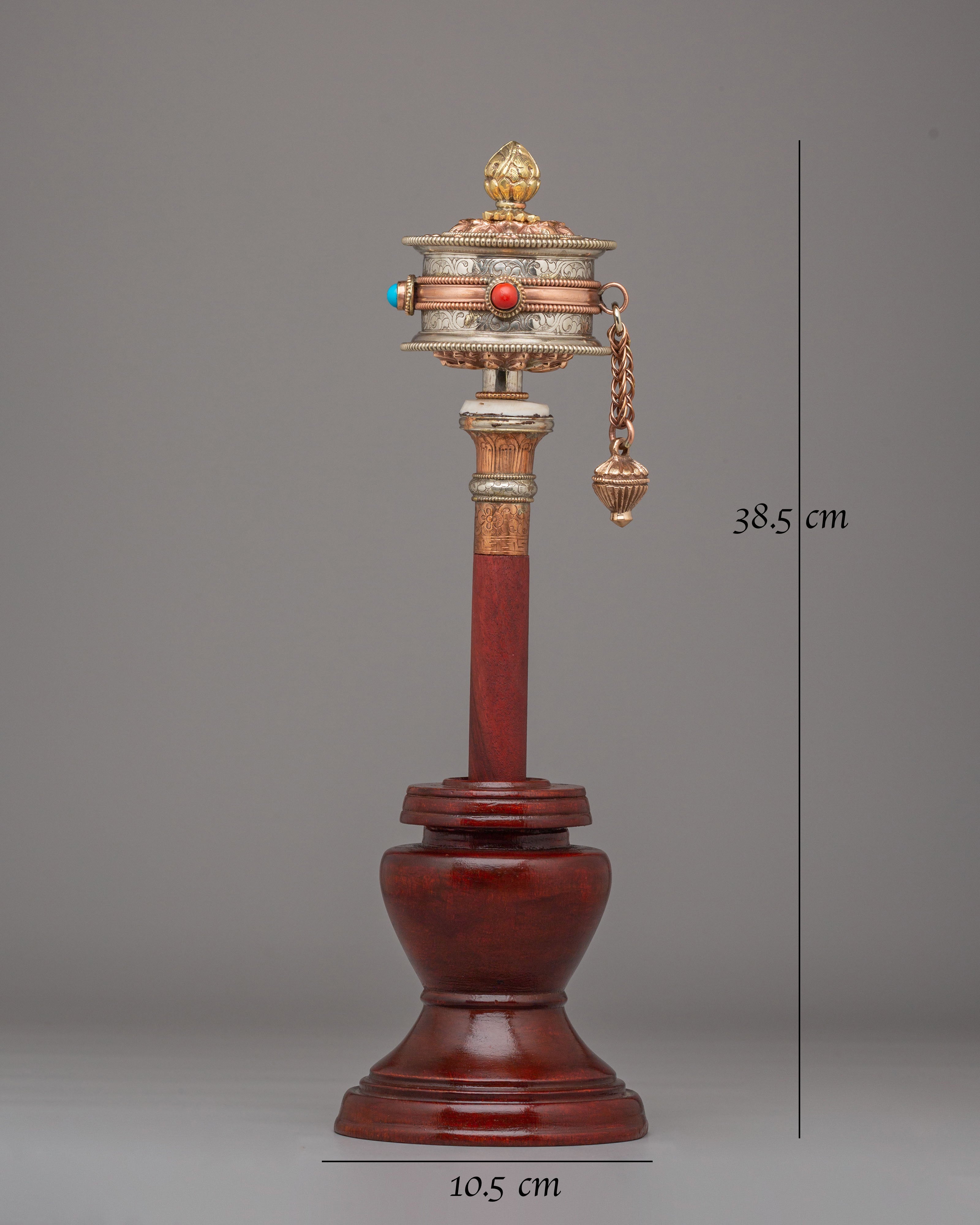 Sacred Altar Prayer Wheel | Buddhist Mantra Wheel