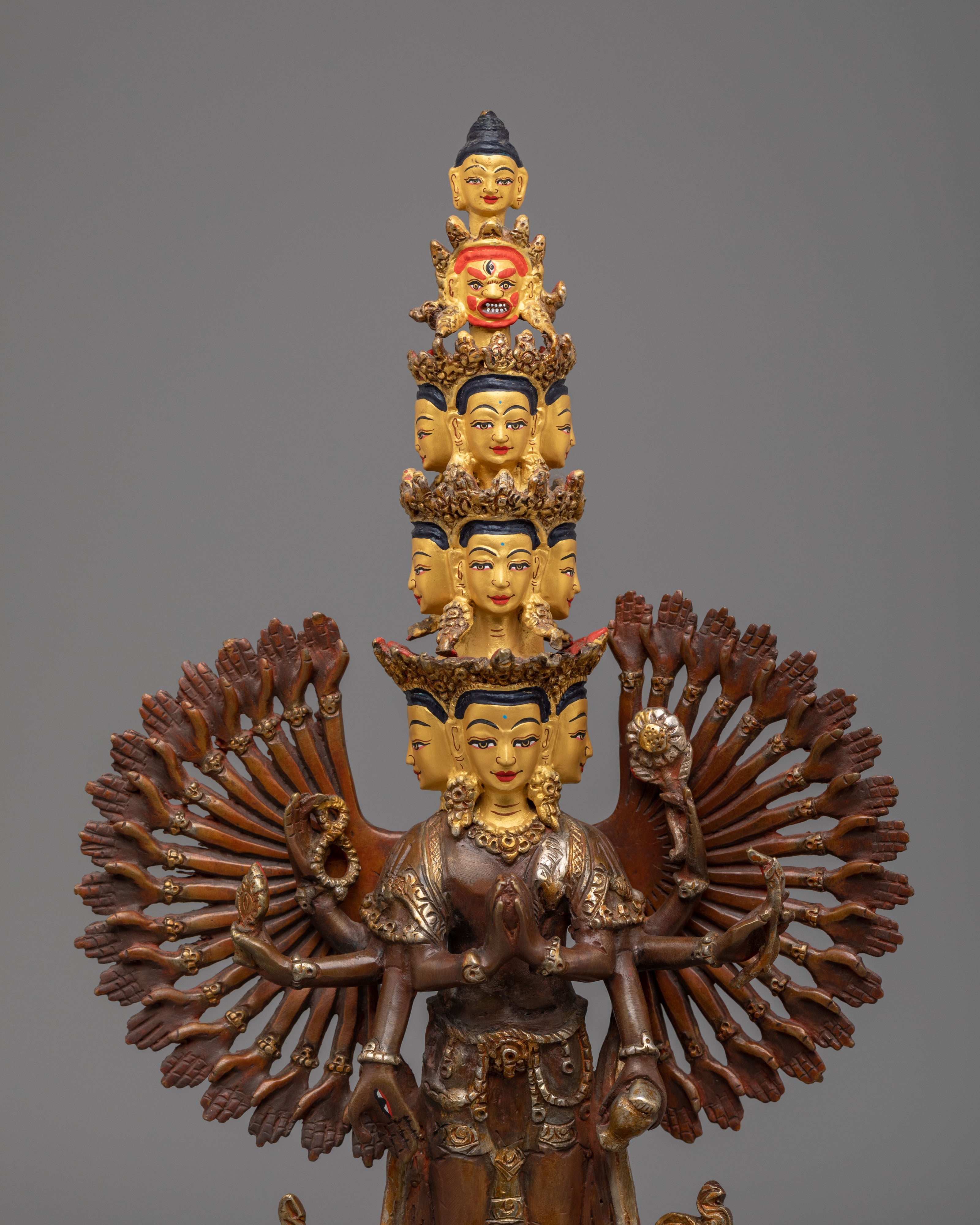 Himalayan 1000-Armed Chenrezig Sculpture | Symbol of Infinite Compassion