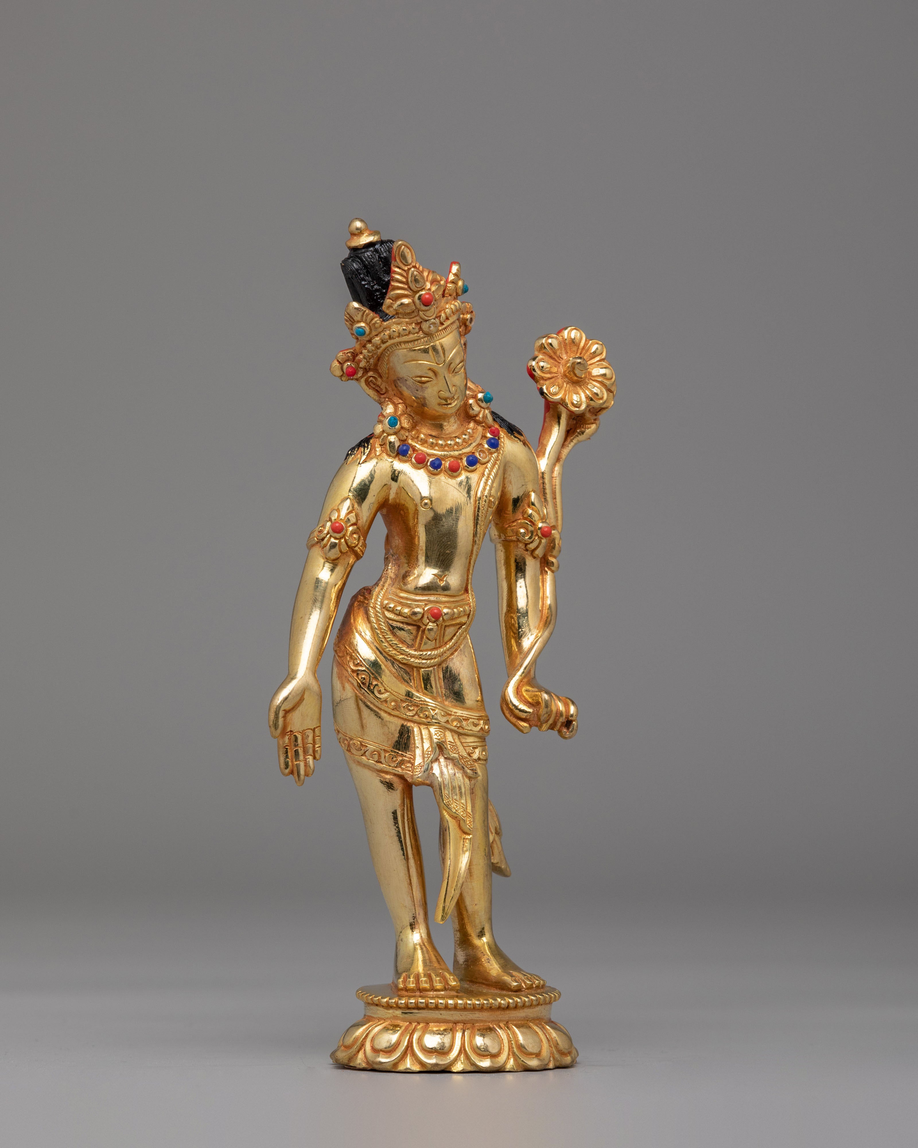 Tibetan Padmapani Statue | Traditional Himalayan Artwork