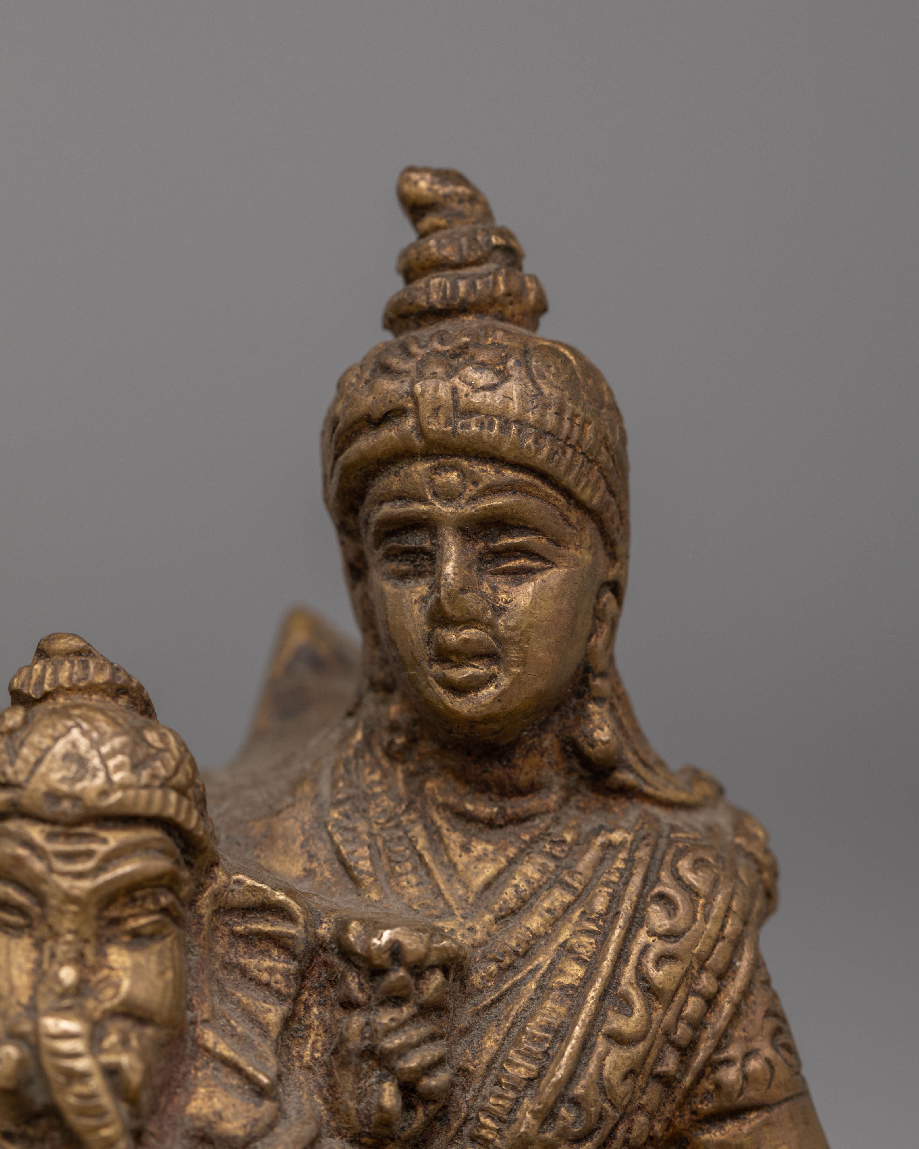 Handcrafted Shiva Family Statue | Lord Shiva Family Statue