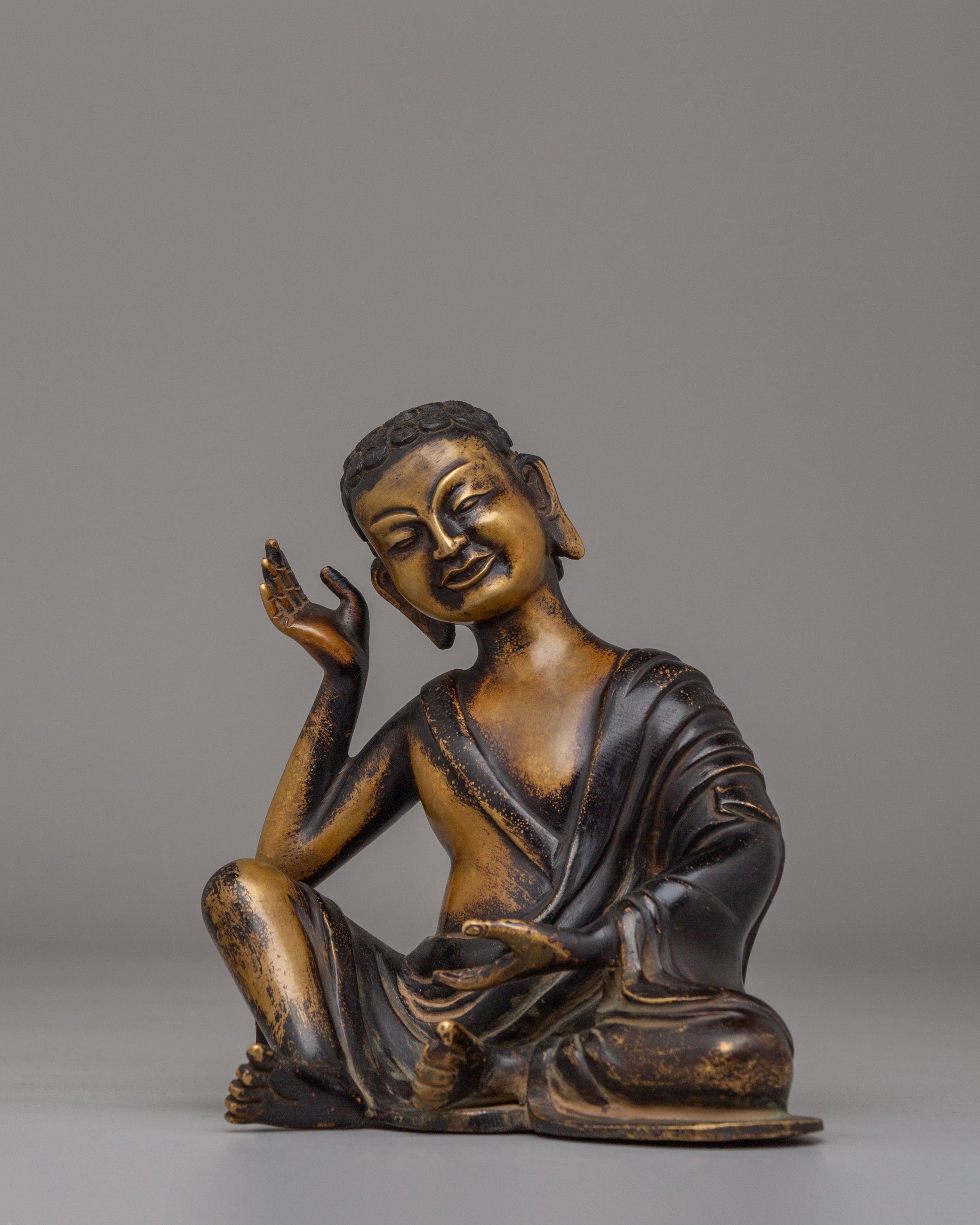 Buddhist Milarepa Yogi Statue | Handmade Copper Body Statue