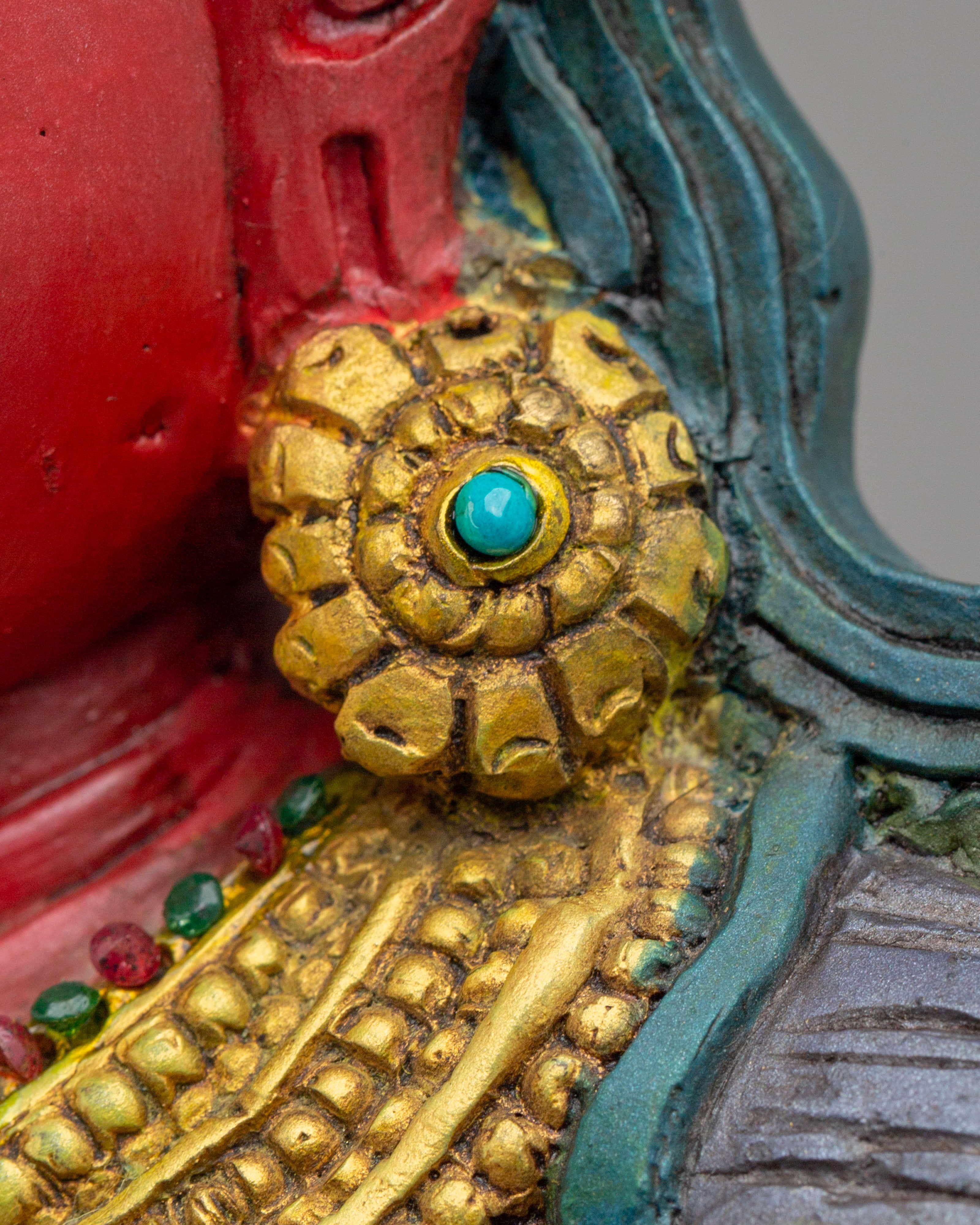 Himalayan Dzambhala Altar Deity Statue | Tibetan Wealth Deity Figurine