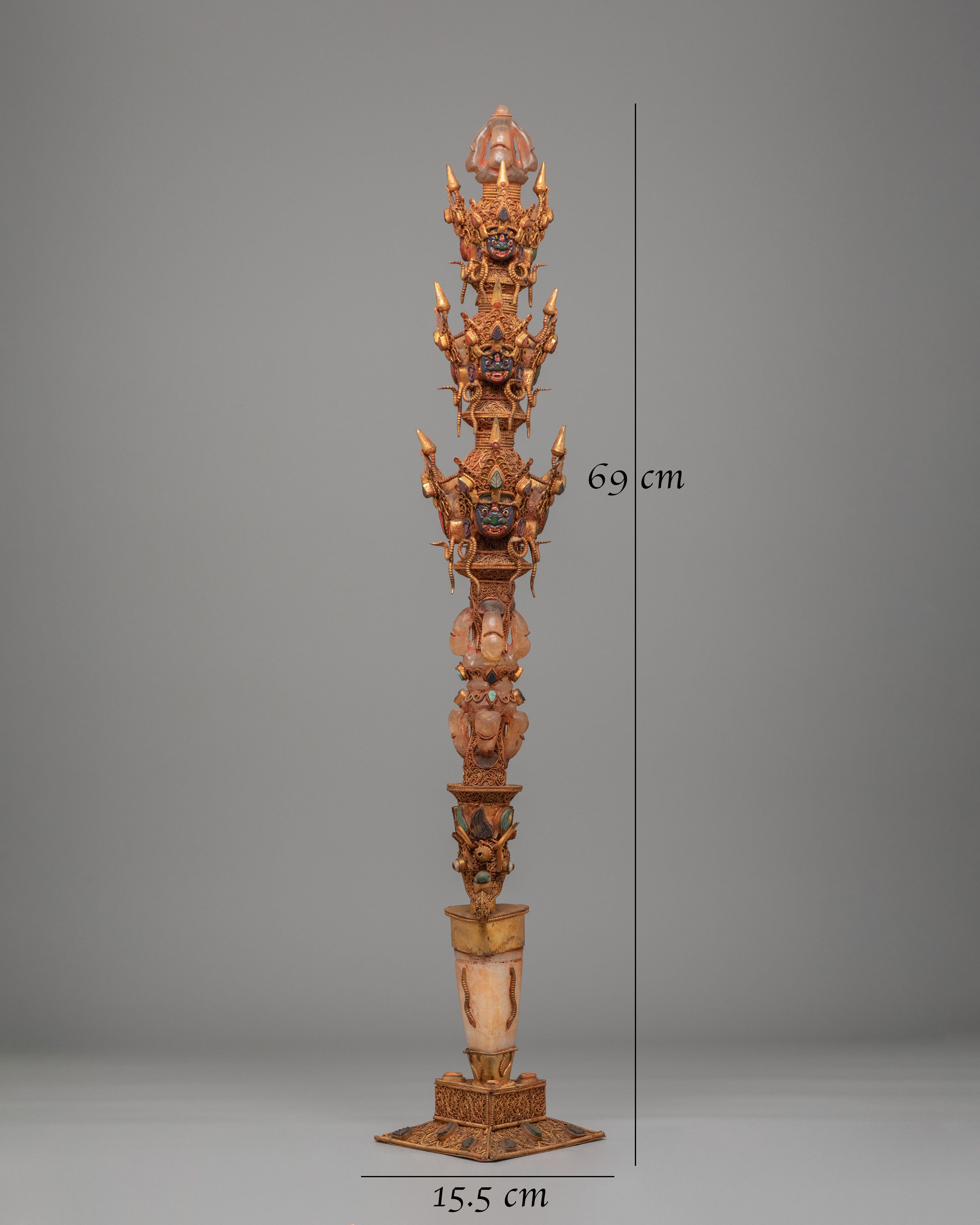 Traditional Phurba Ritual Dagger | Crystal Phurba for Protection