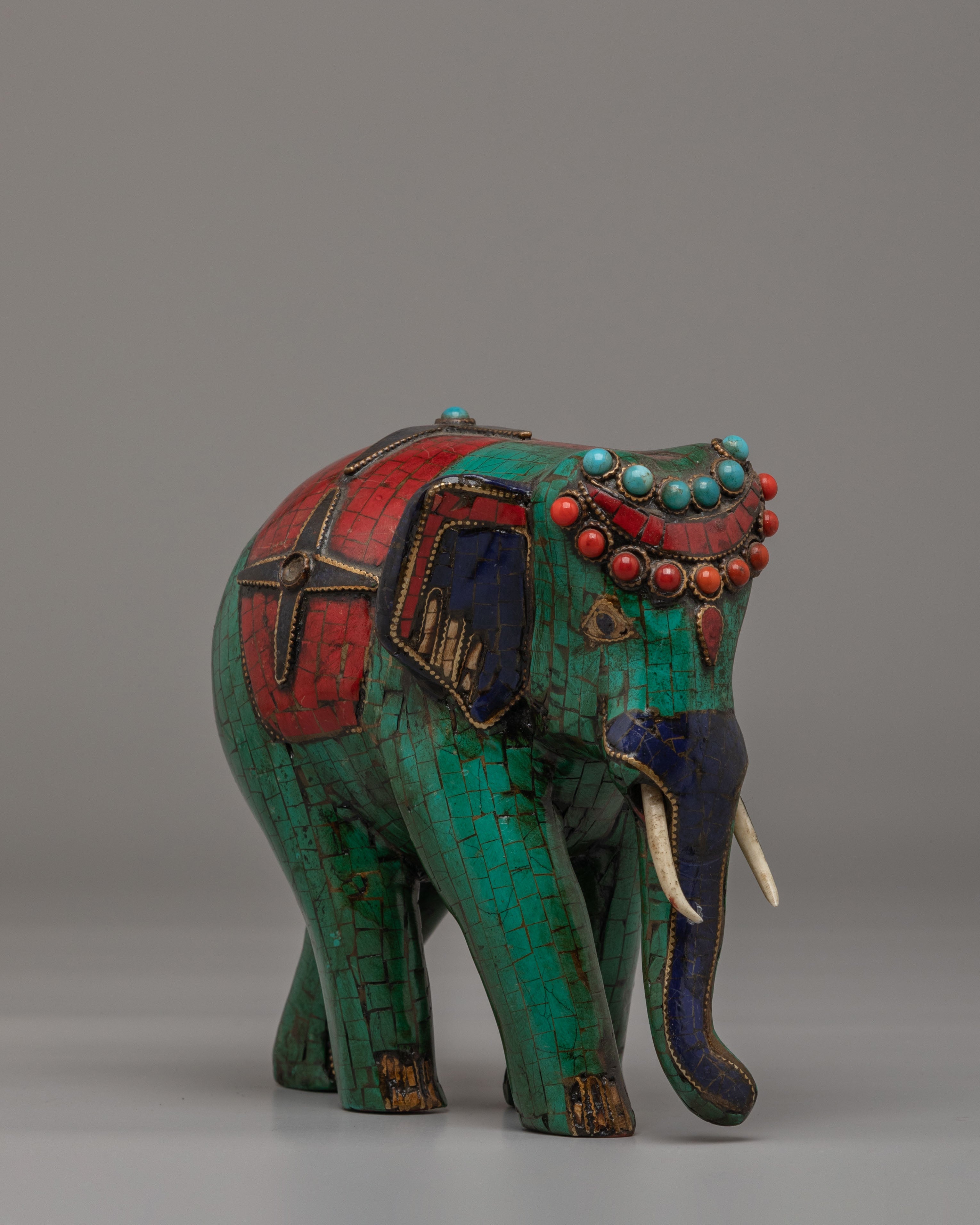 Tibetan Elephant for Decor | Sacred Art Piece for Meditation