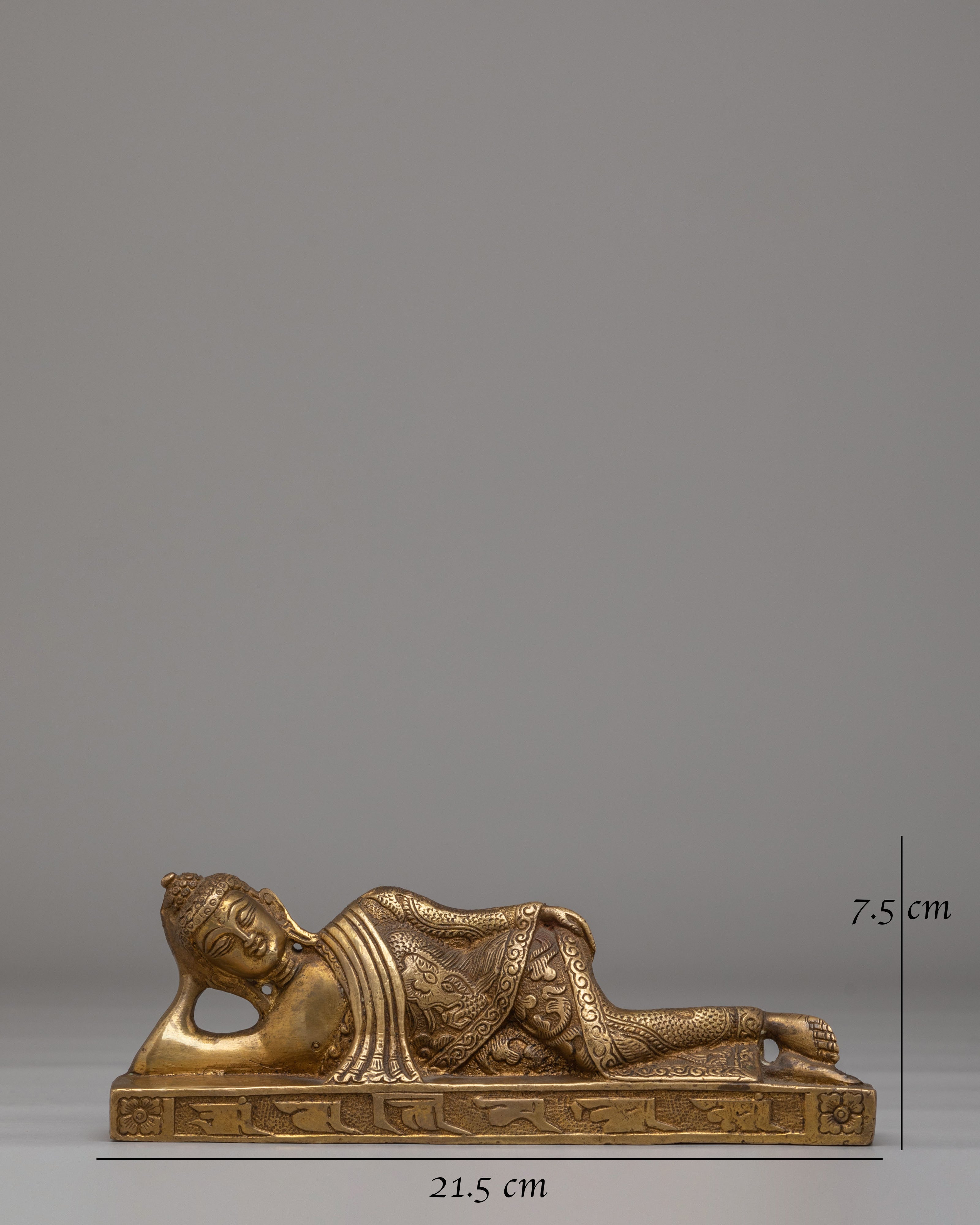 Tibetan Reclining Buddha Statue | Sleeping Buddha Figurine
