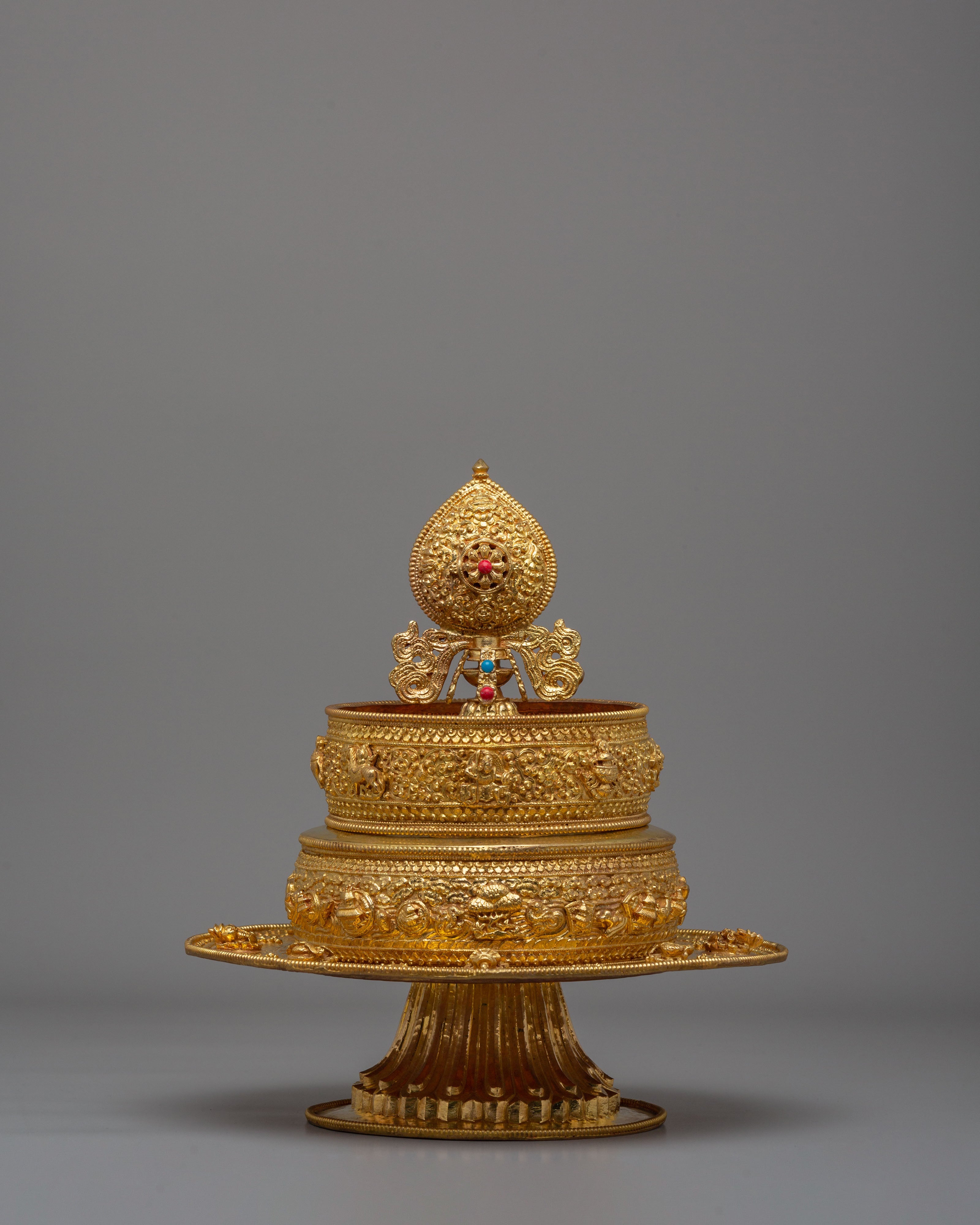 Traditional Offering Mandala | Tibetan Buddhist Offering Vessel