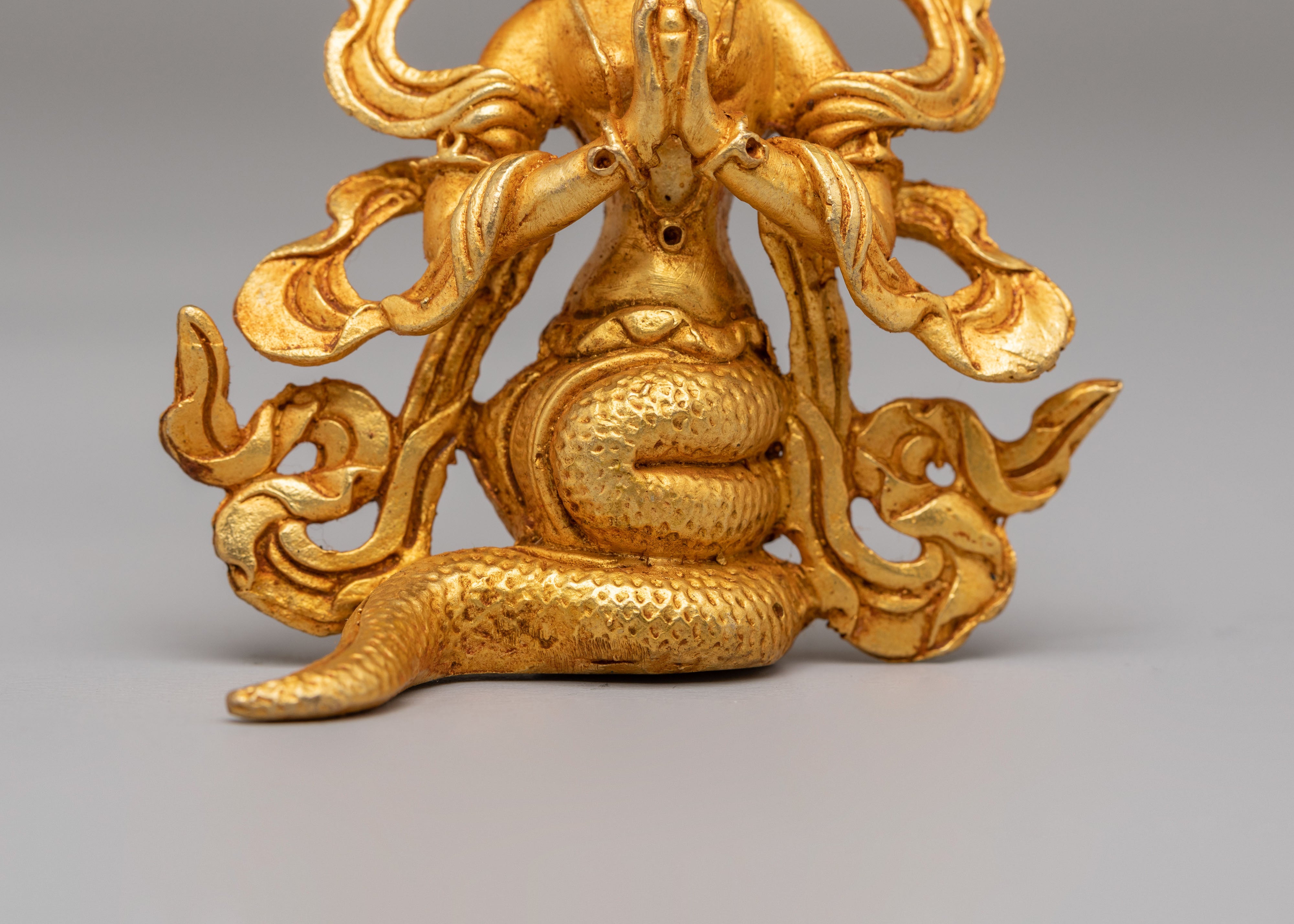 Handmade Naga Kanya Statue | Copper Body with Gold Plating