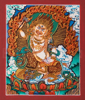 White Dzambhala Thangka For Locket 