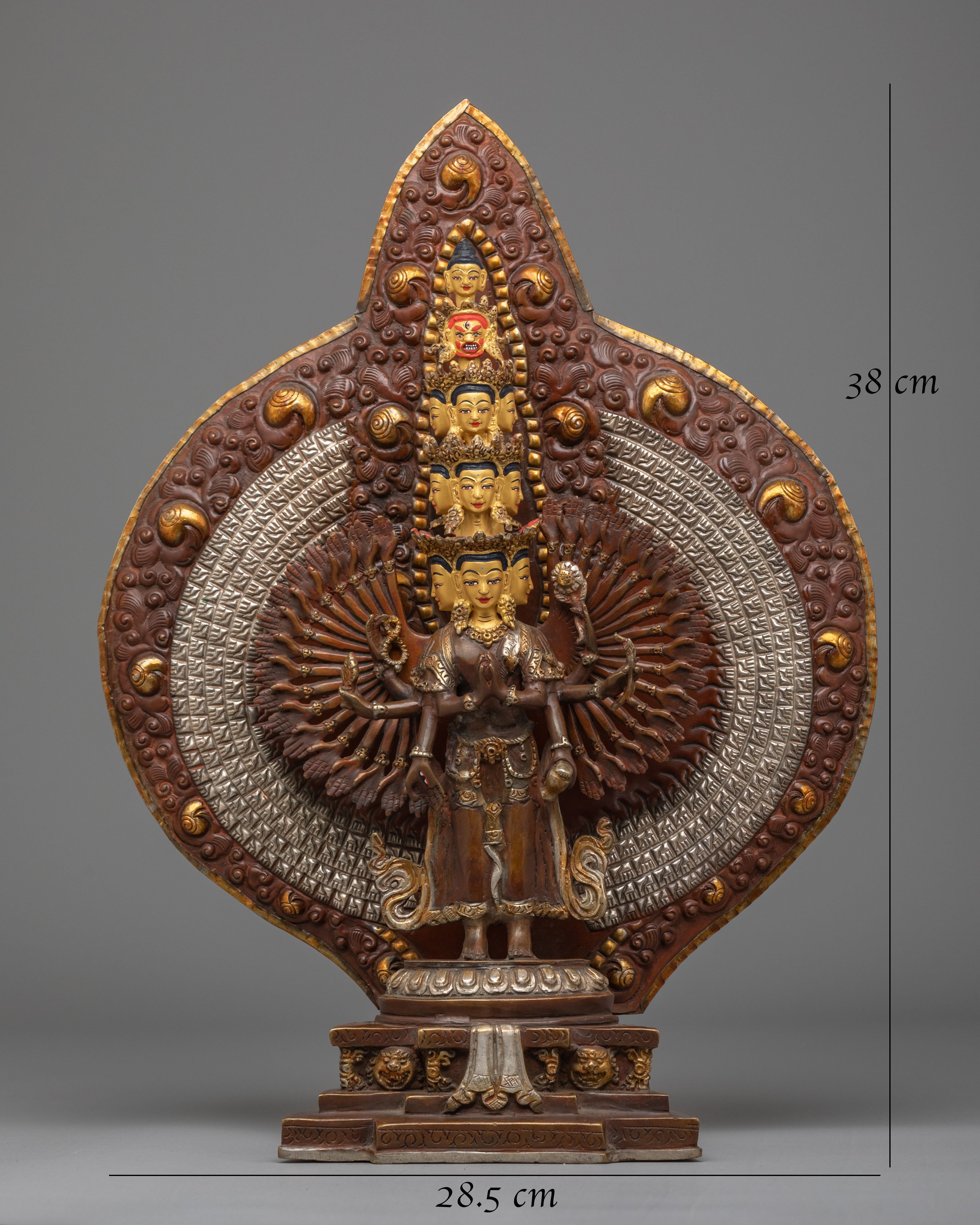 Himalayan 1000-Armed Chenrezig Sculpture | Symbol of Infinite Compassion